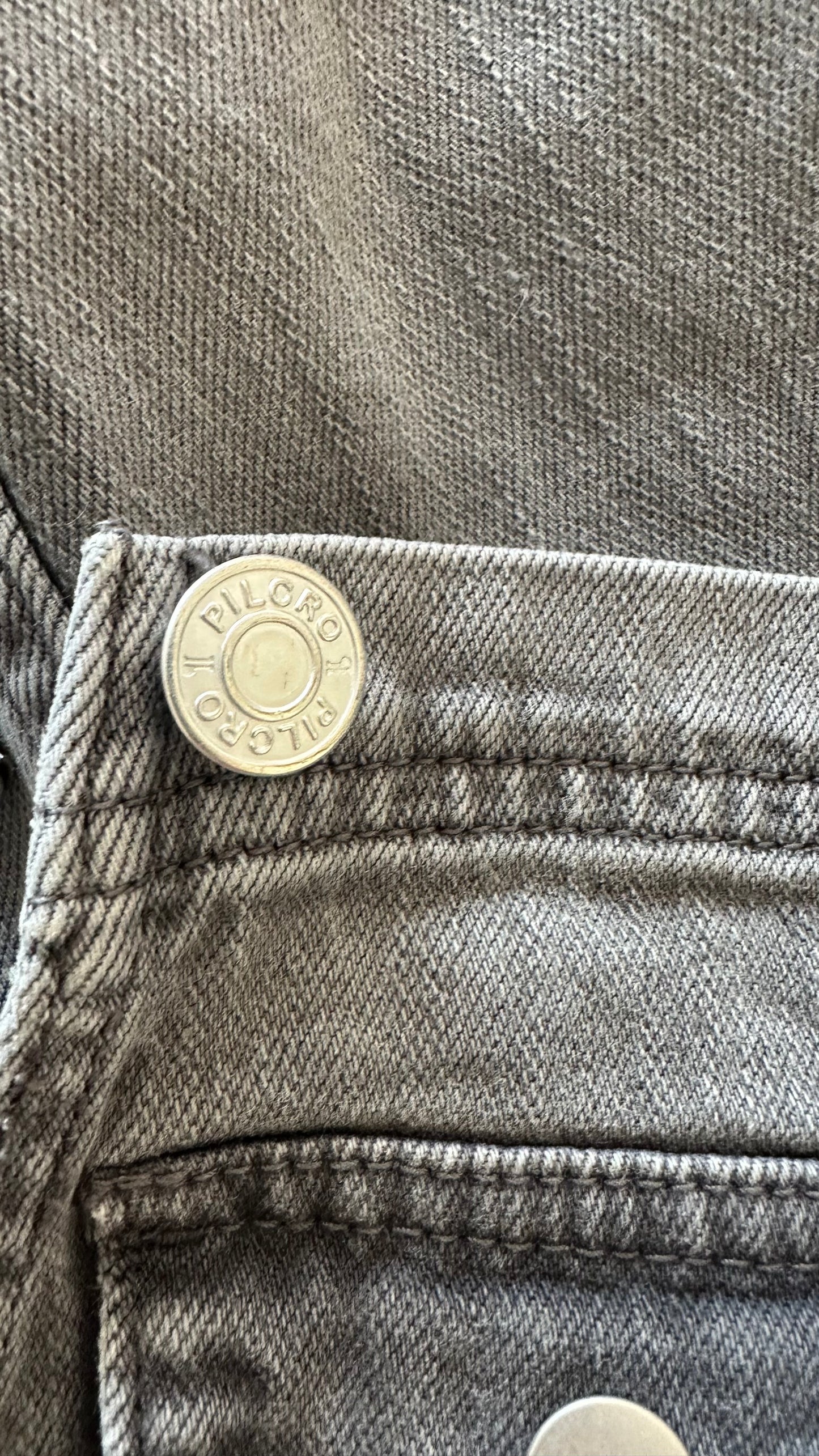 Pilcro @ Anthropologie light grey denim jeans dungarees jumpsuit small medium UK 8 10 vgc