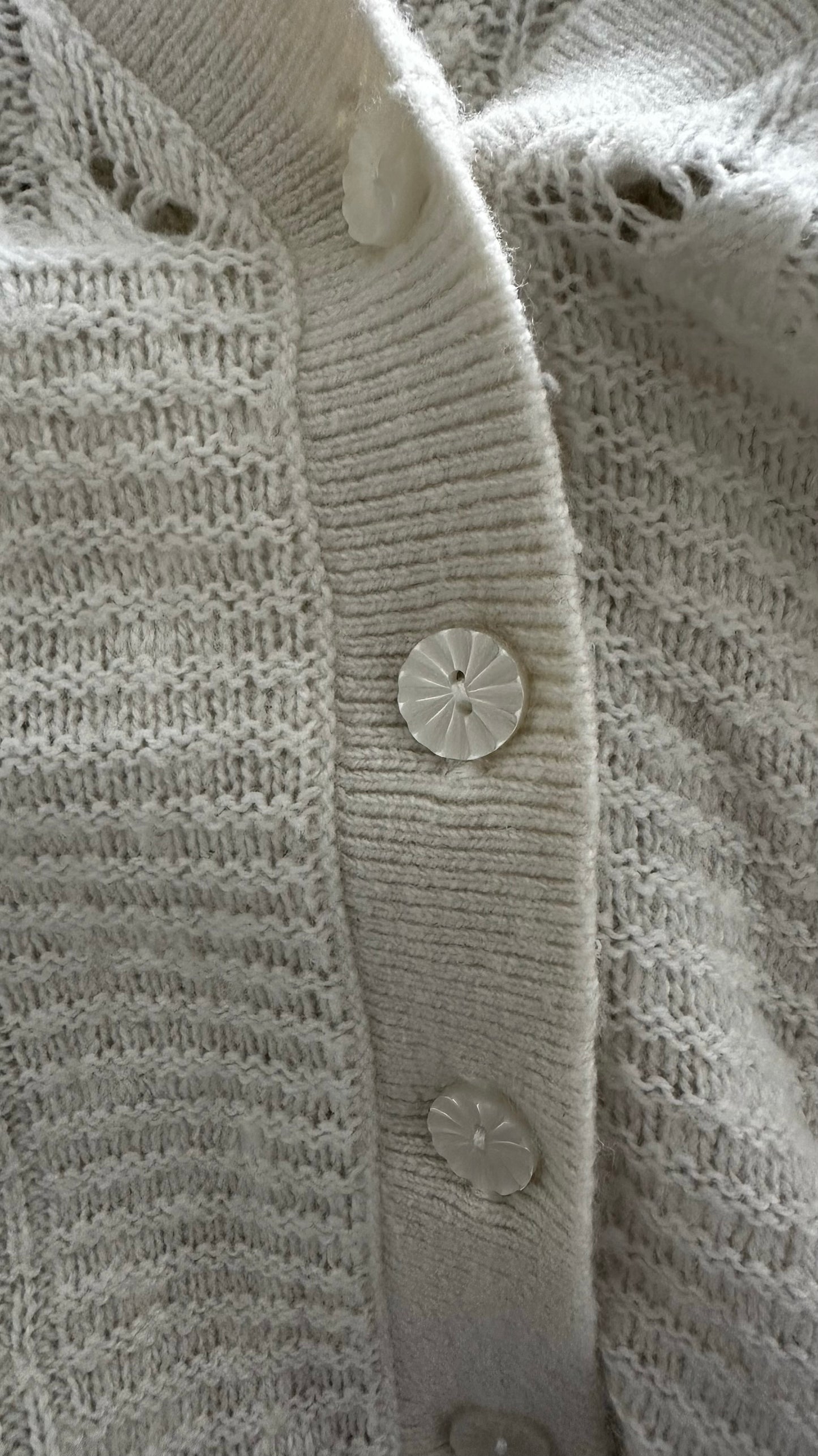 &Other stories cream white crochet knit cardigan small medium SM UK 8-10 excellent used condition