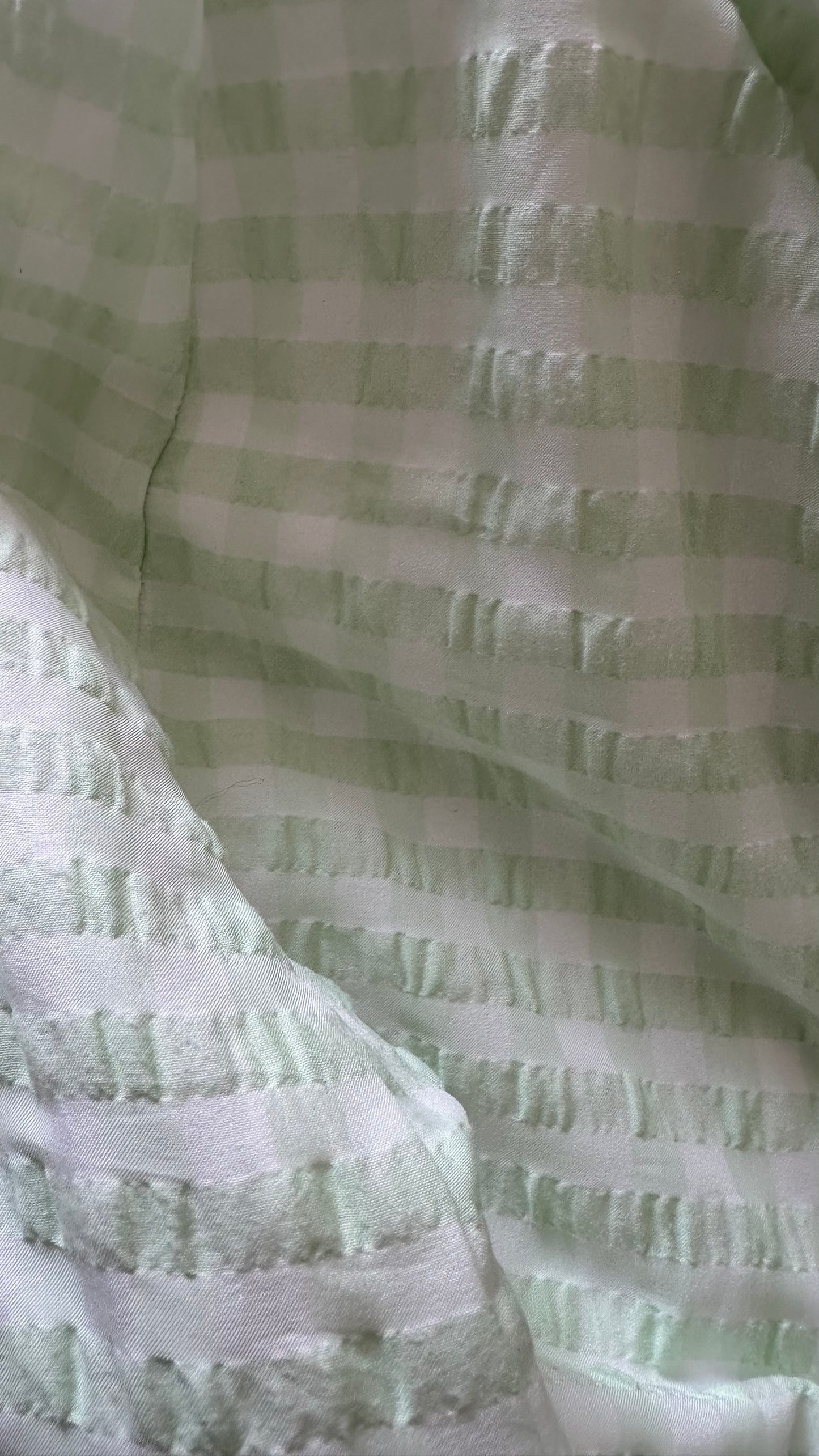 Warehouse light green white gingham check long maxi wedding guest holiday dress small UK 8 vgc