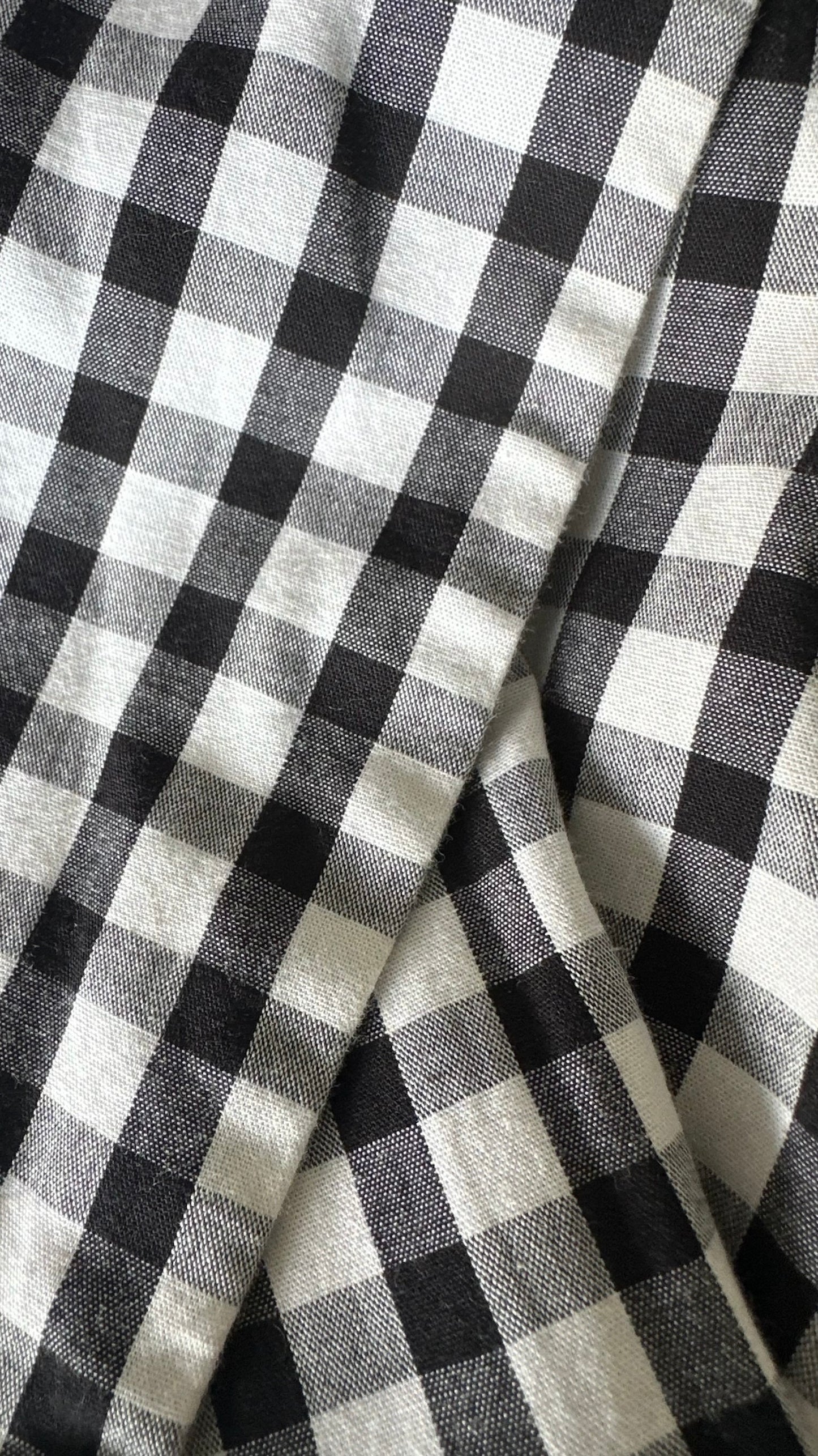 River island black white gingham check long trench coat large L UK 12 excellent used condition