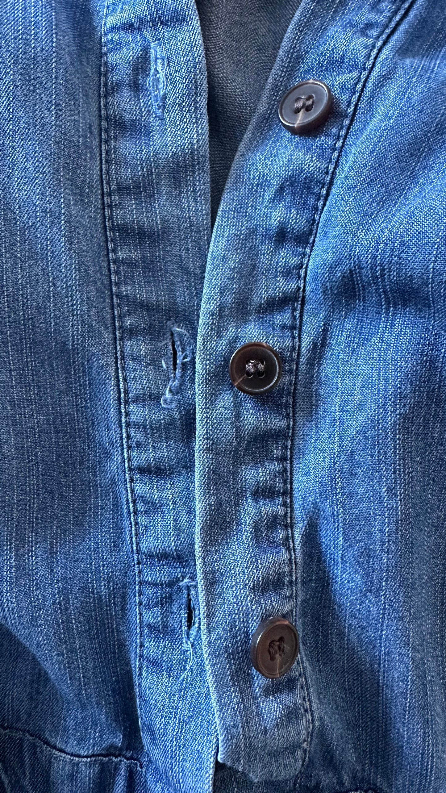 Oliver Bonas denim jeans jumpsuit boiler suit small UK 8 vgc