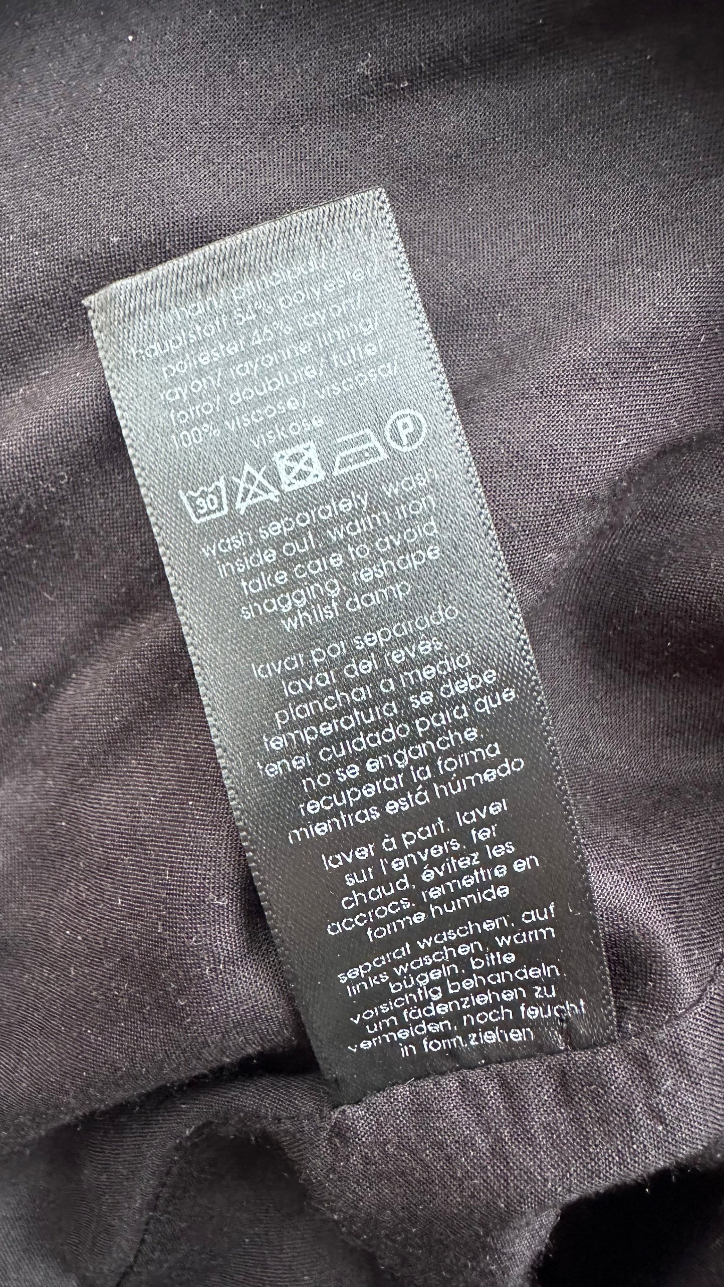 Ro & Zo black gingham check hi low ruffle medium UK 14 vgc