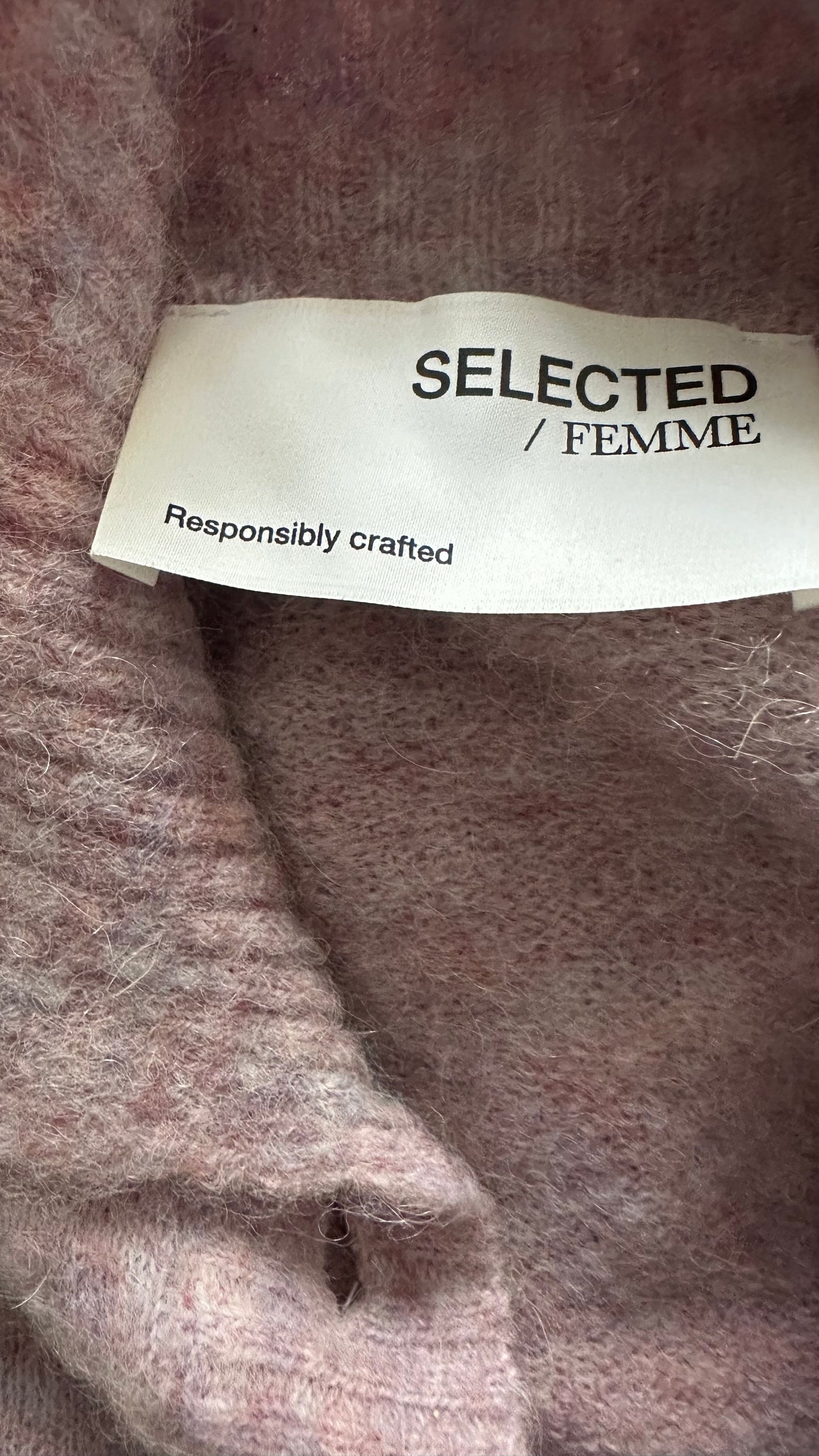 Selected Femme lilac alpaca blend cardigan jumper small medium UK 10 12 vgc