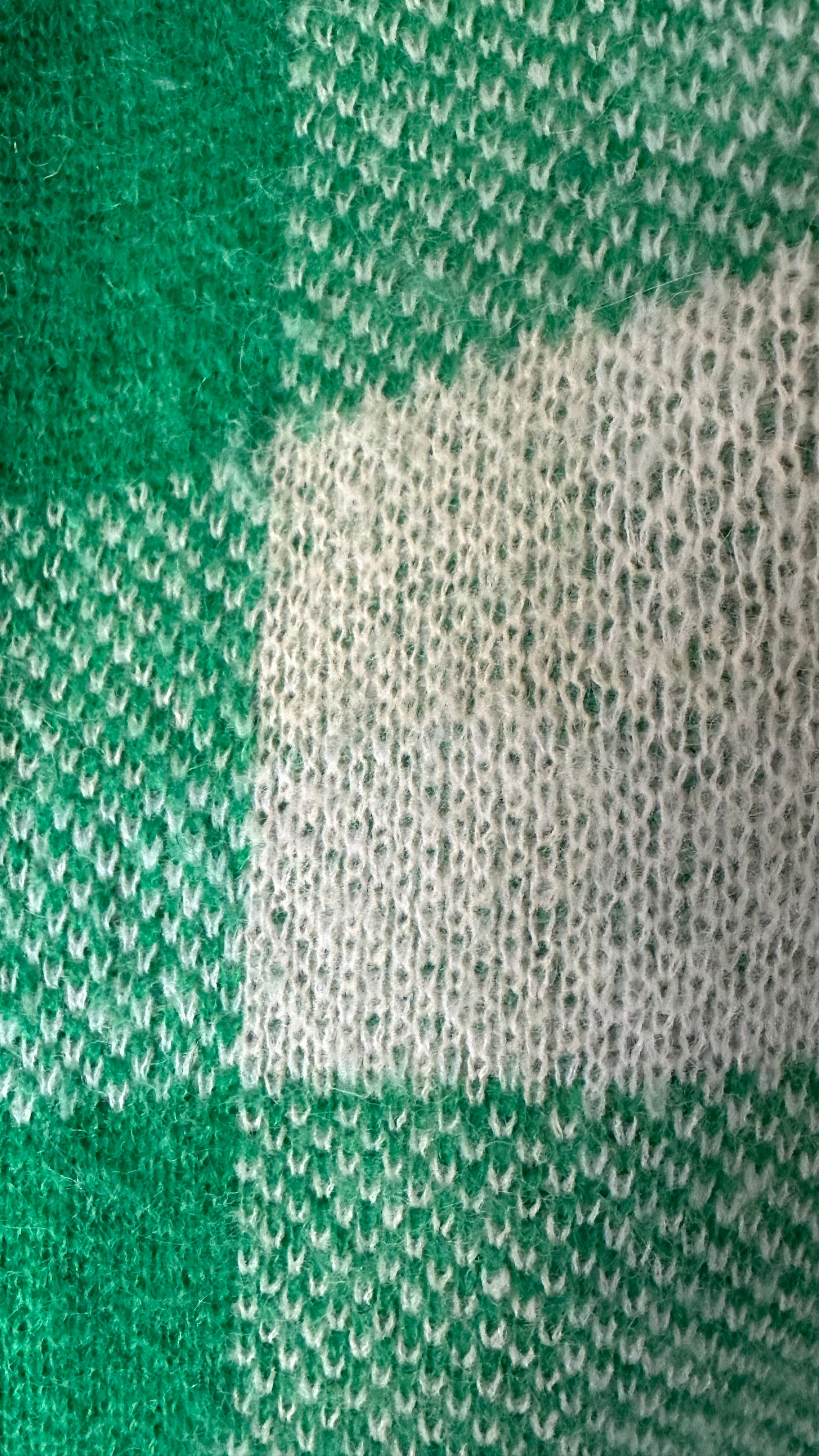Kitri Green cream gingham check knitted jumper small UK 8 vgc