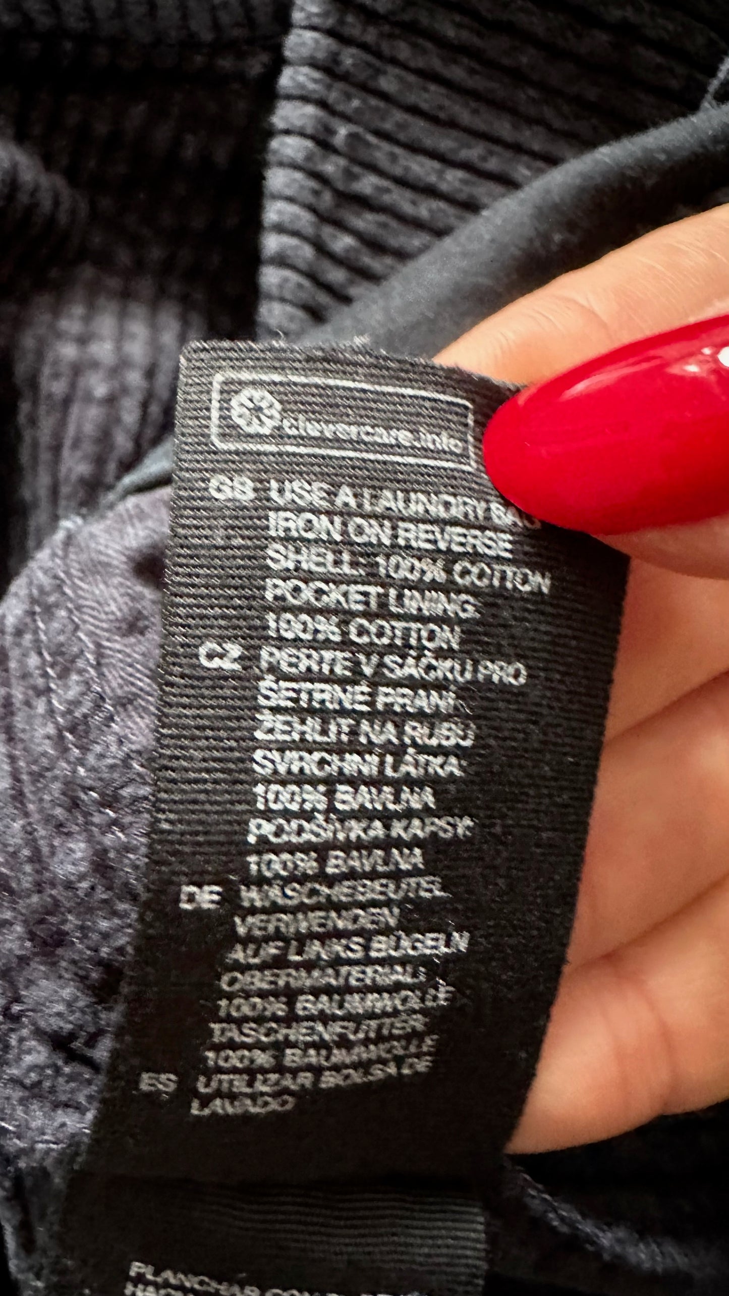 & other stories black blue corduroy petite button up mini dress UK 10 vgc
