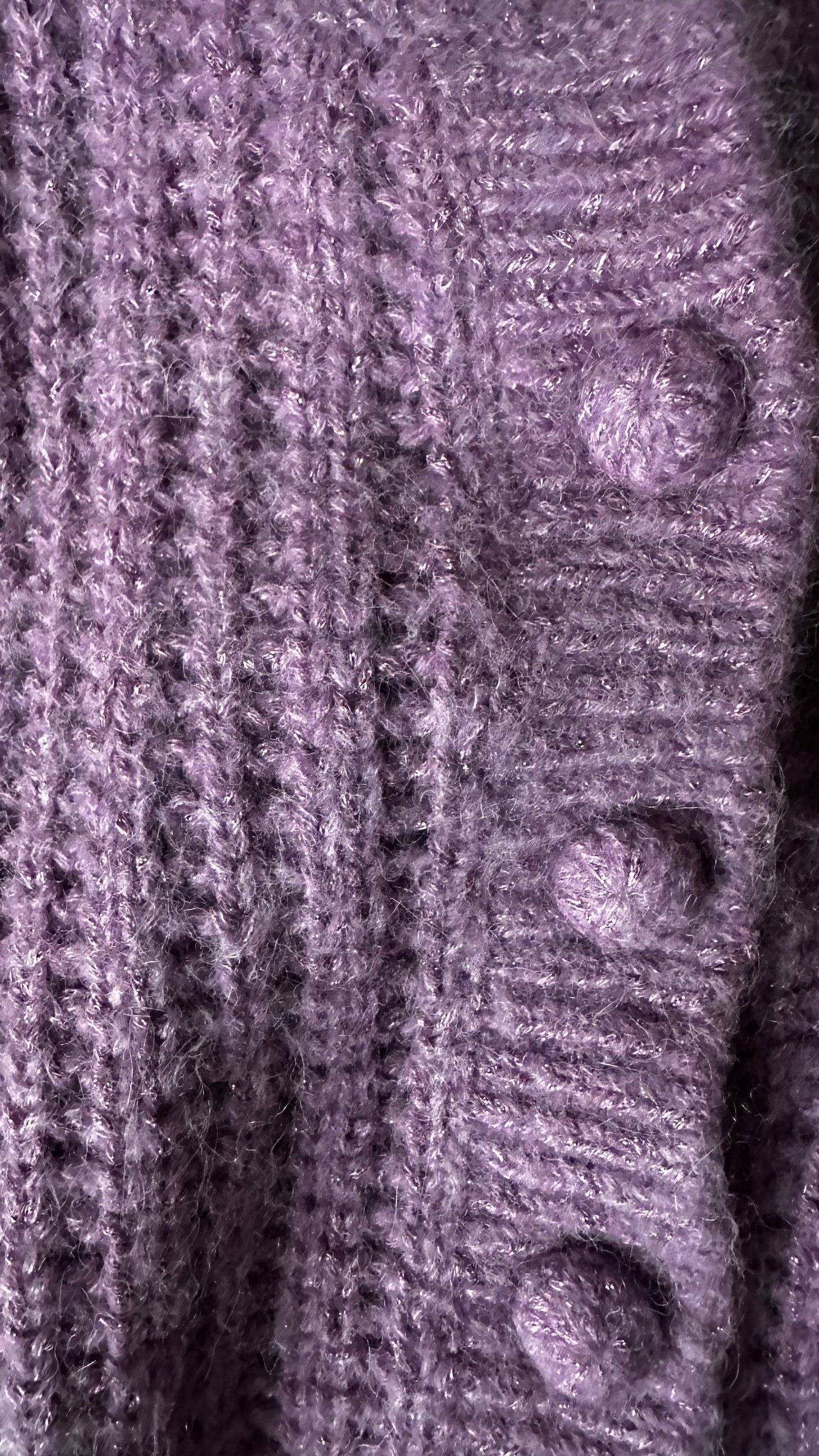 & other stories lilac shimmer alpaca blend knitted cardigan small UK 8-10 vgc