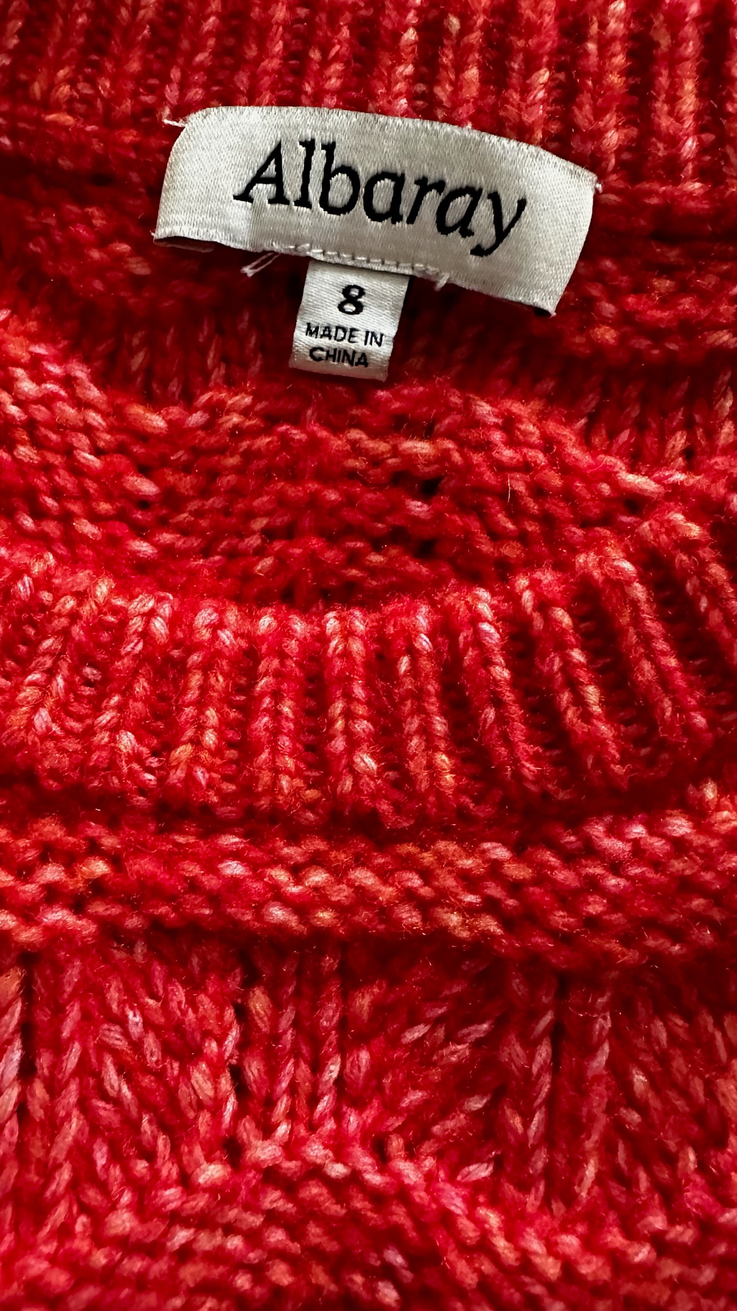 Albaray coral orange knitted jumper small UK 8 vgc