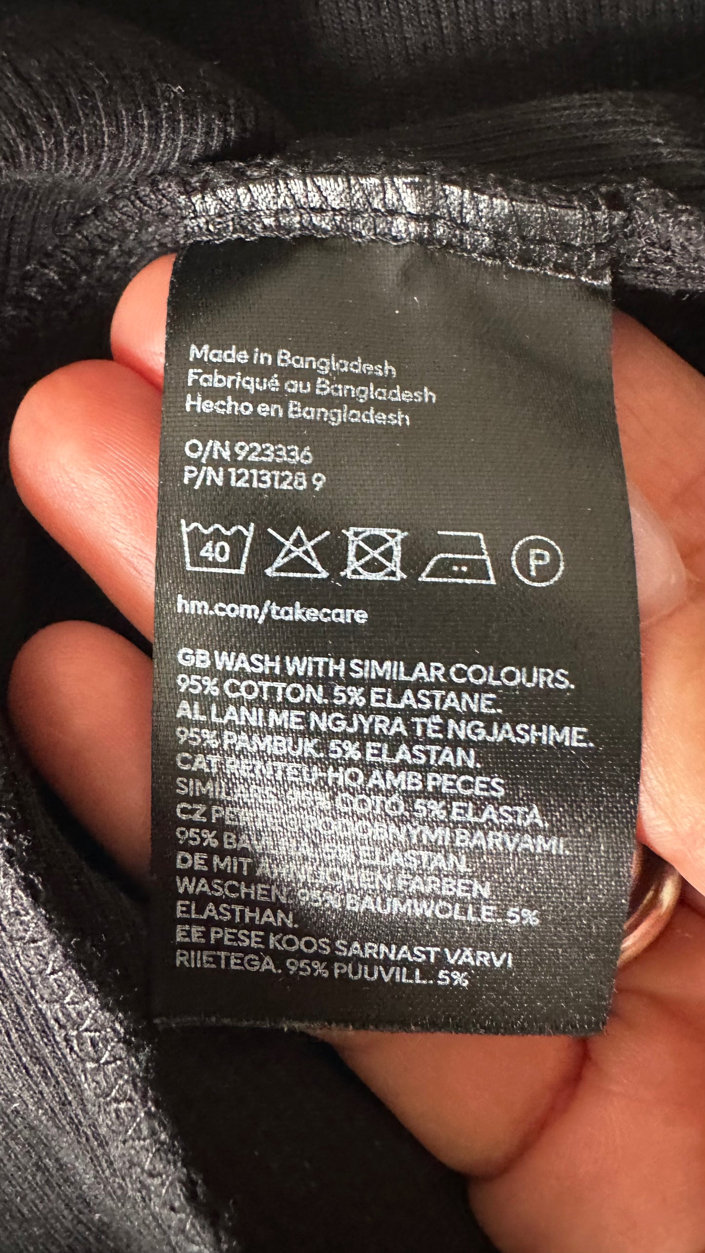 H&M black ribbed midi maxi t shirt dress small UK 8-10 vgc