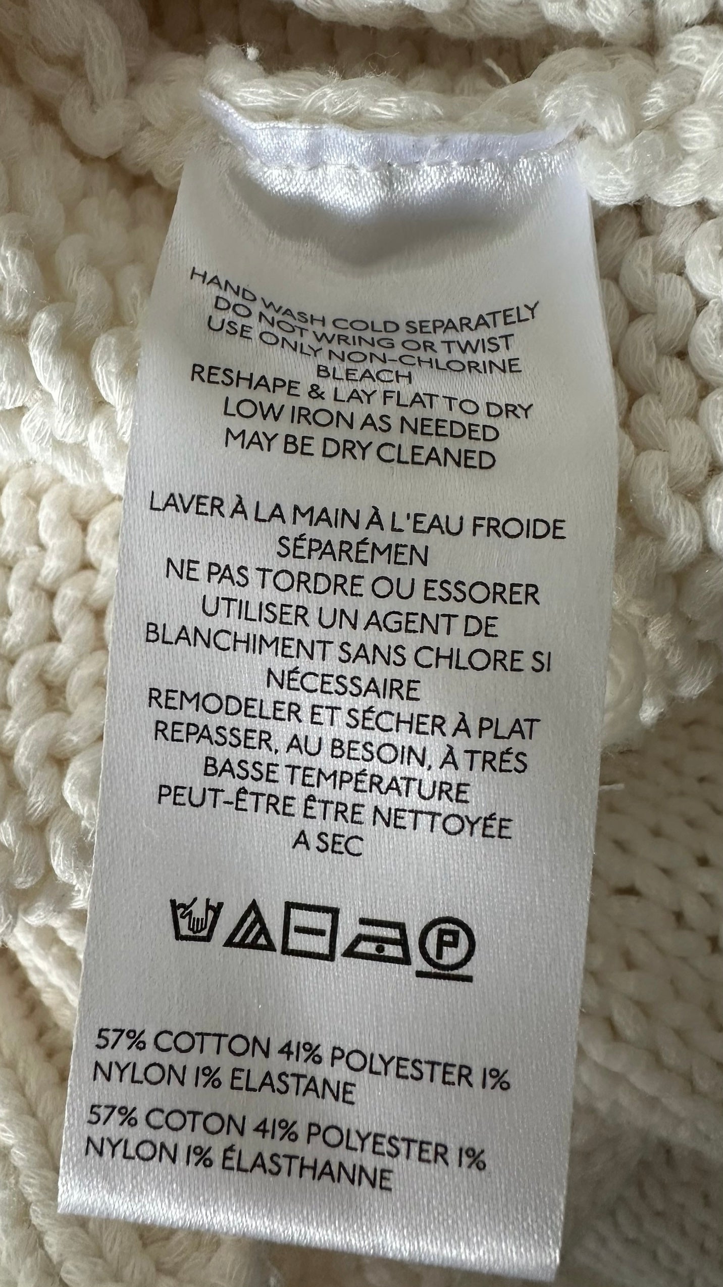 Anthropologie white black lucky horseshoe knitted jumper small medium SM UK 8-10 excellent used condition