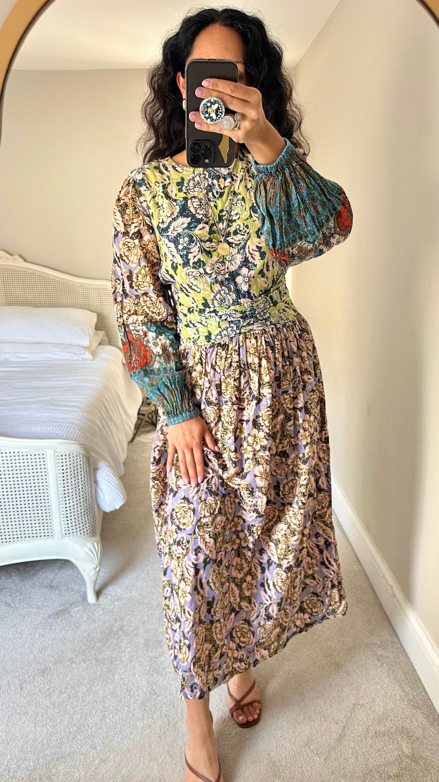 Warehouse lilac boho modesty dress UK 12 vgc