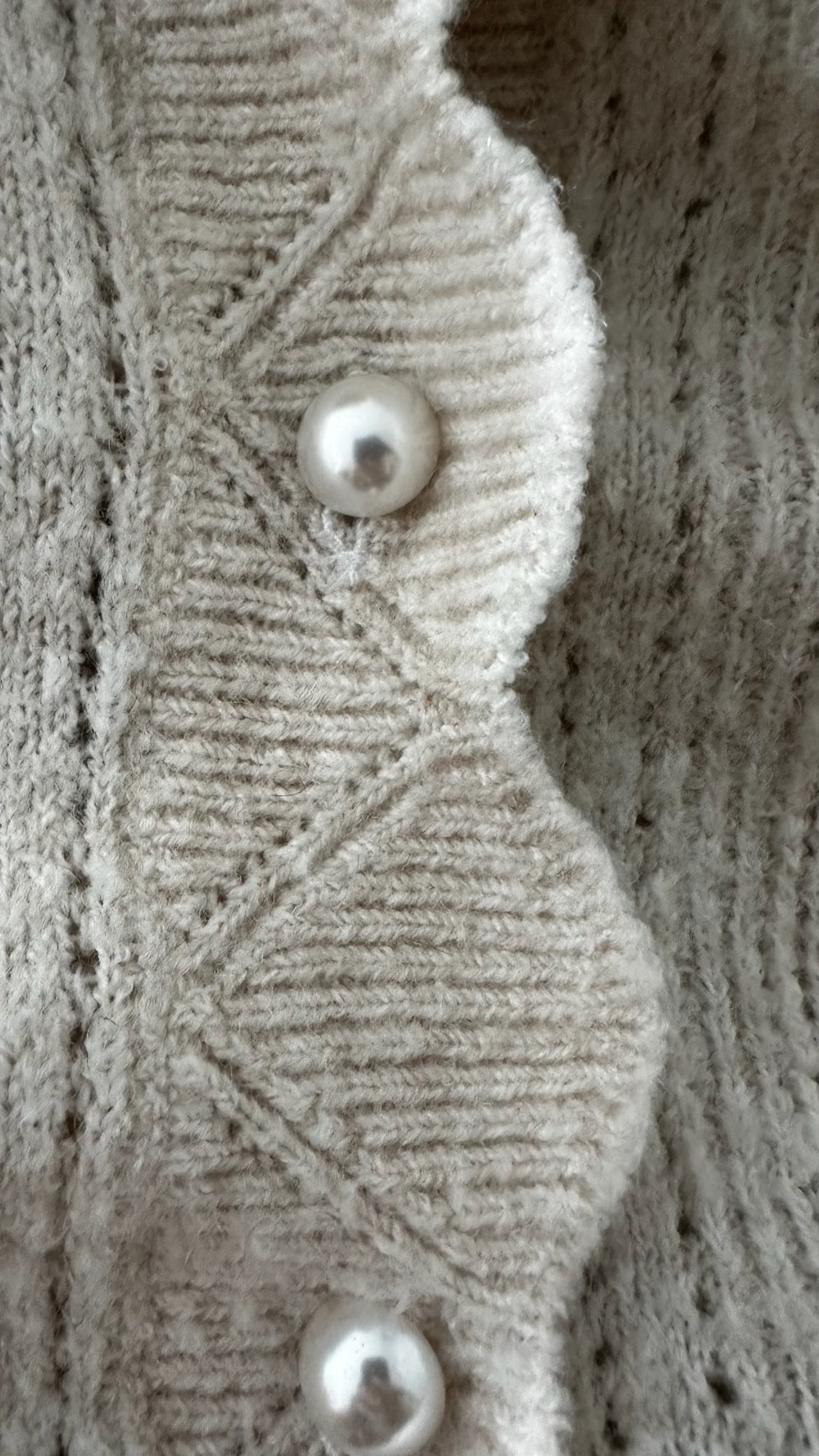 YAS cream wool blend knitted cardigan extra large UK 14 vgc