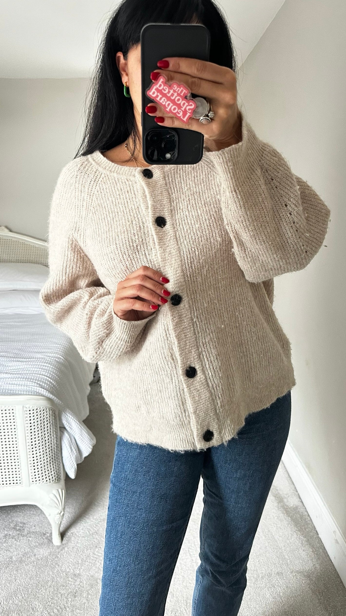 Selected femme @ Anthropologie beige cream oatmeal alpaca wool blend knitted cardigan extra large UK 14 vgc