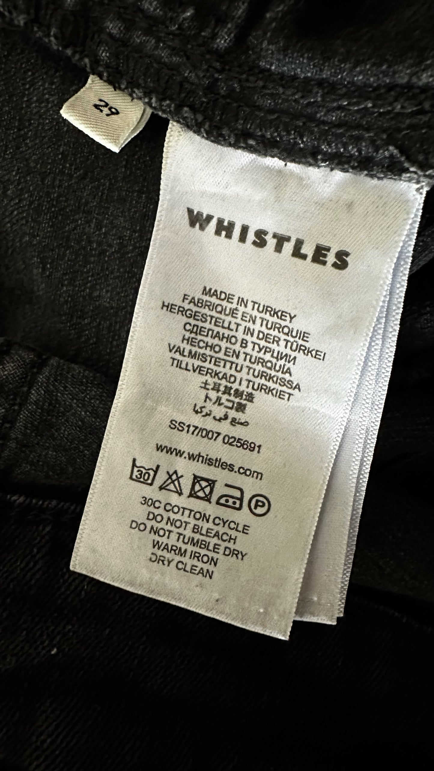 Whistles black charcoal jumpsuit small UK 10 vgc