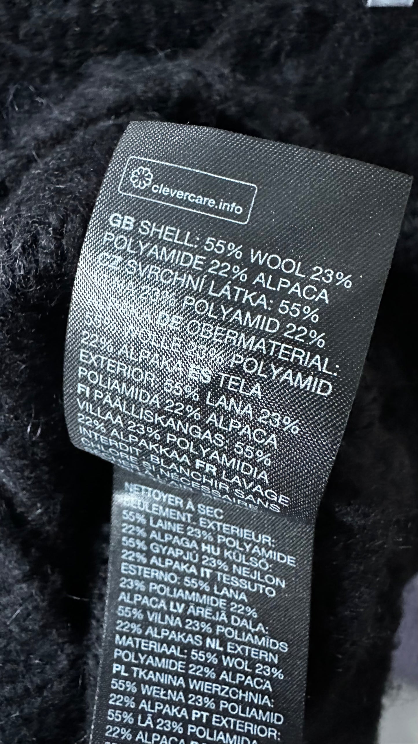 & other stories black knitted alpaca blend jumper medium UK 12-14 new