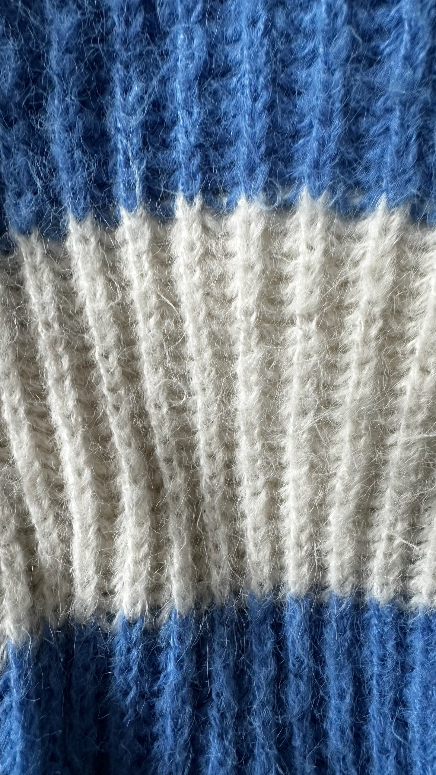 Topshop white blue stripe oversized jumper large UK 12-14 vgc