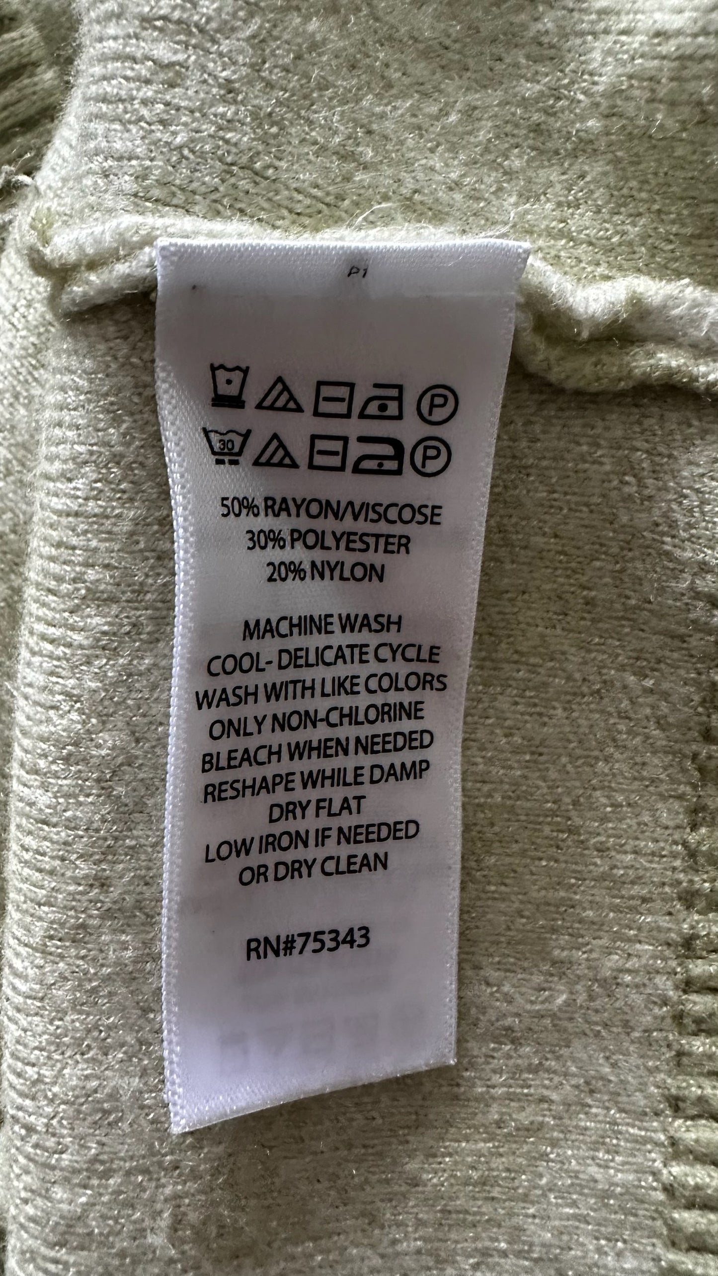 Joy sage green cream gingham check knitted cardigan large UK 12 vgc XMS25