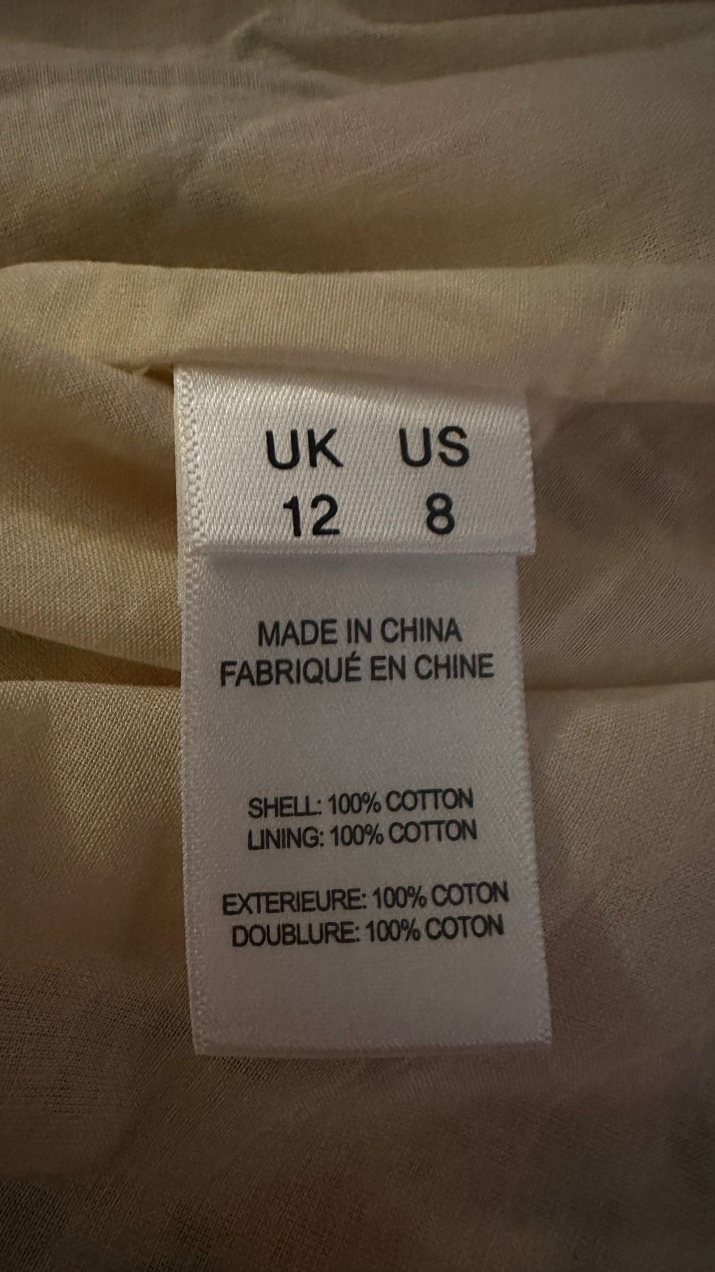 Kitri pink green peony peaches cotton midi long dress holiday event medium UK 12