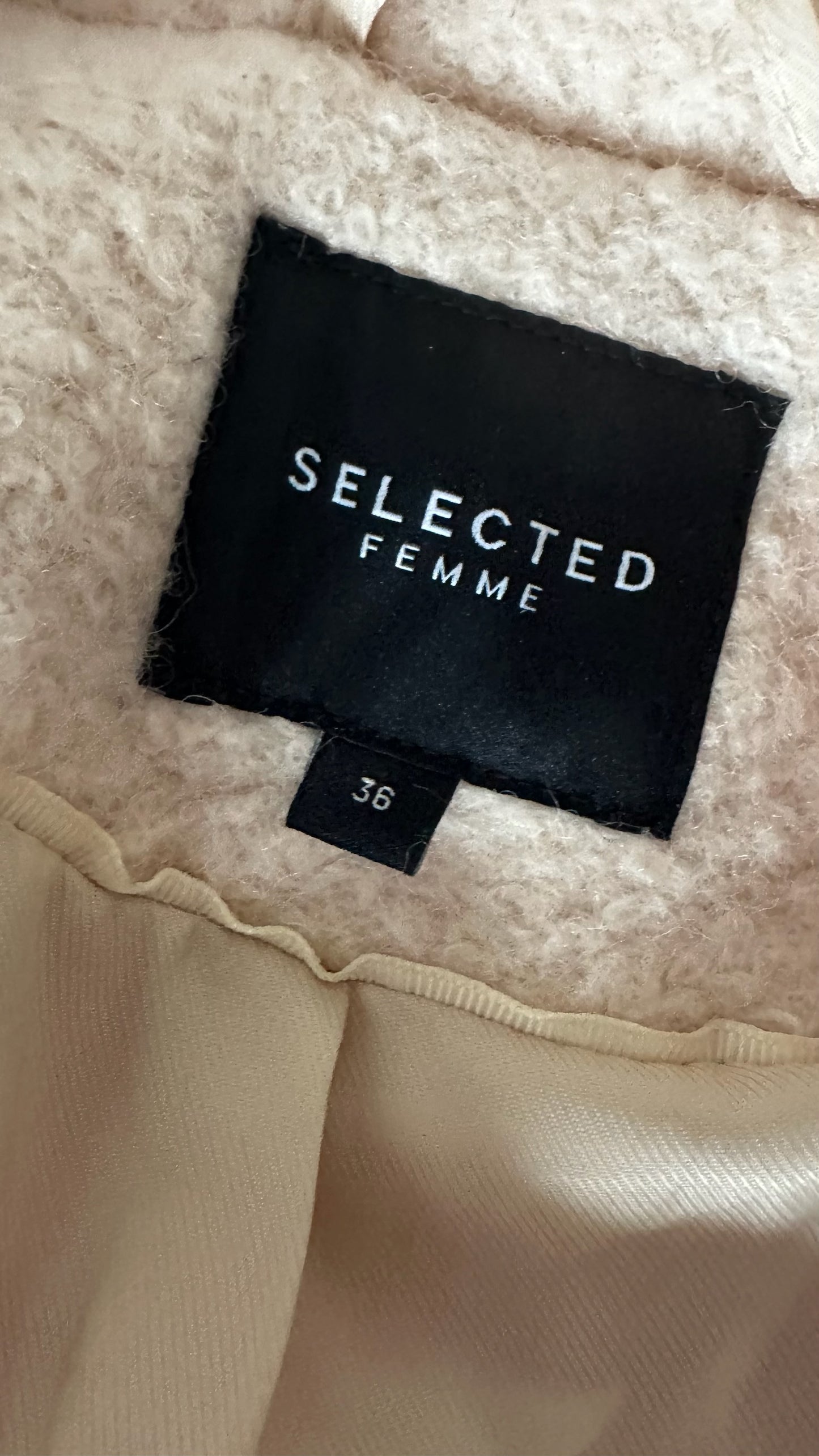 Selected femme @ Anthropologie cream wool blend coat small UK 8 vgc