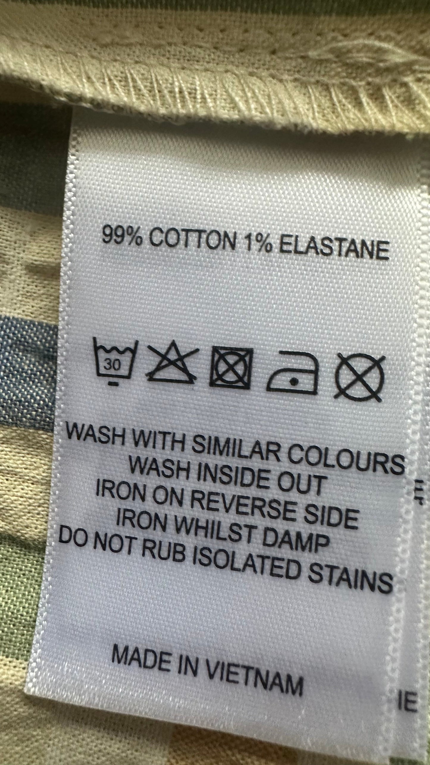 Feather & Bone @ Anthropologie blue green yellow gingham check cotton blend dress medium UK 12 midi vgc