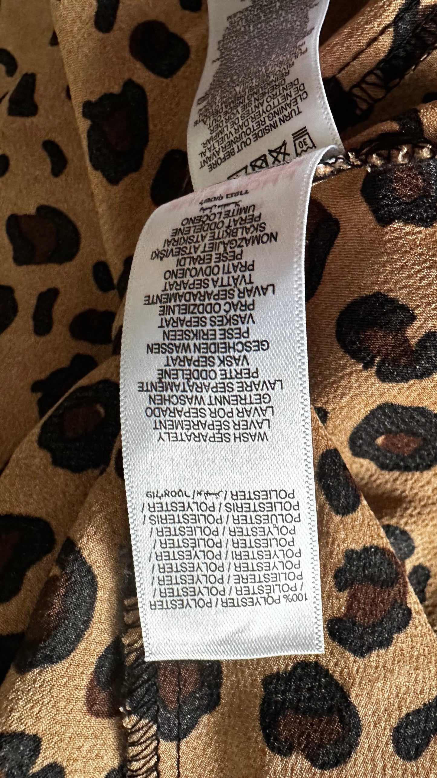 Never Fully Dressed black leopard animal print midi long dress small UK 10 vgc