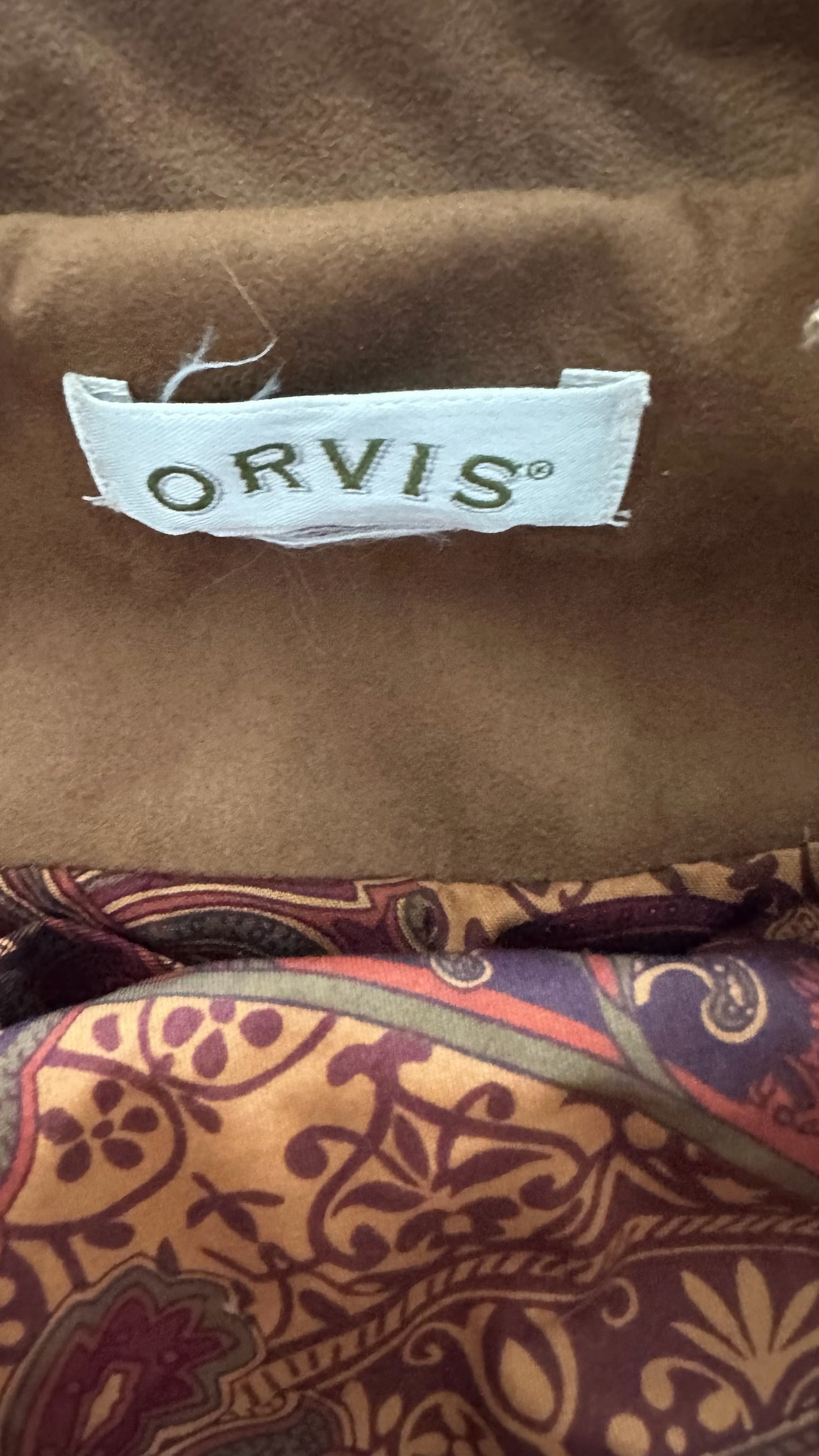 Orvis khaki green quilted barn style jacket coat UK 10 vgc