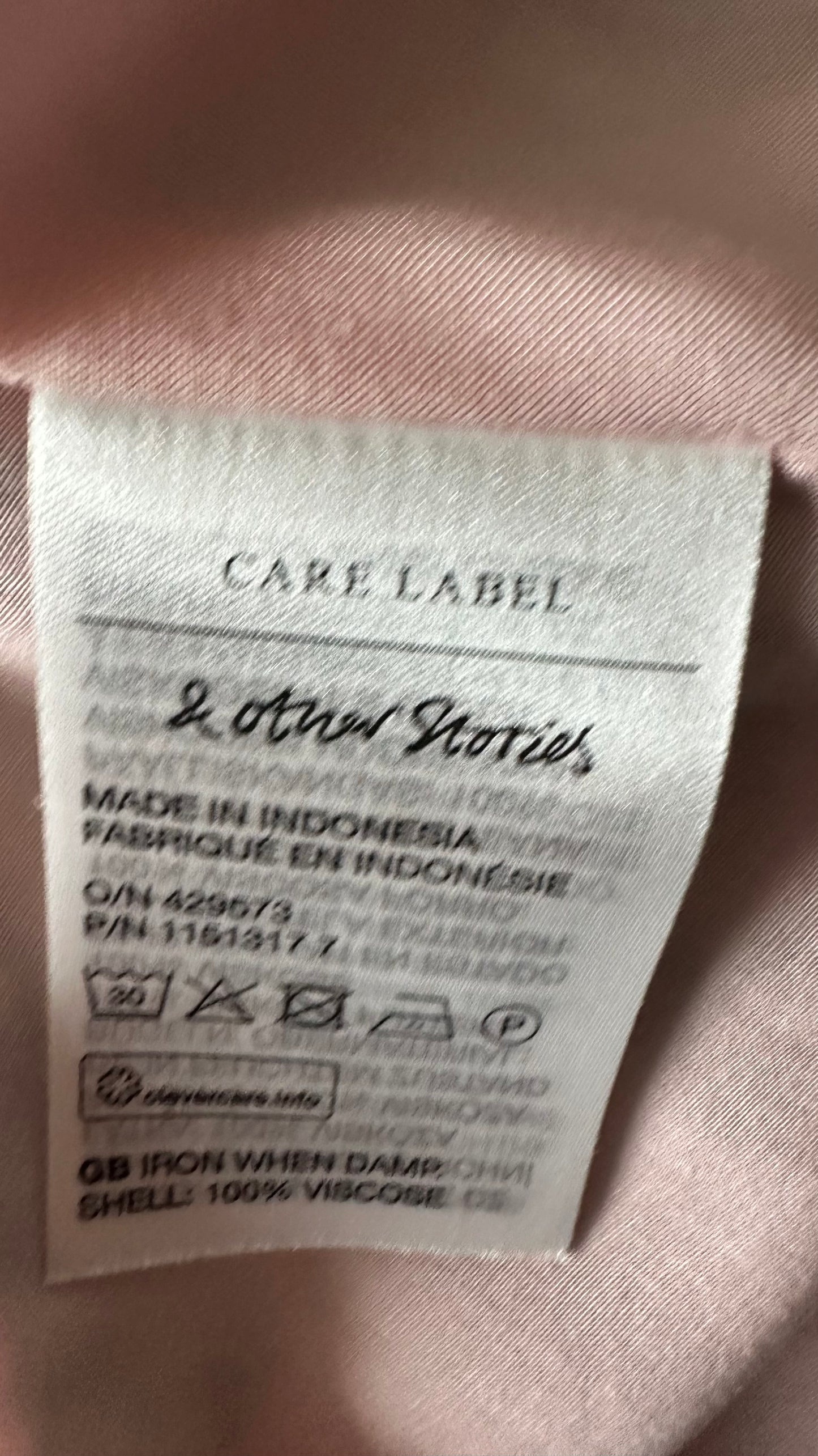 & other stories soft pink blue romantics floral wedding guest dress side split new bnwt medium UK 10