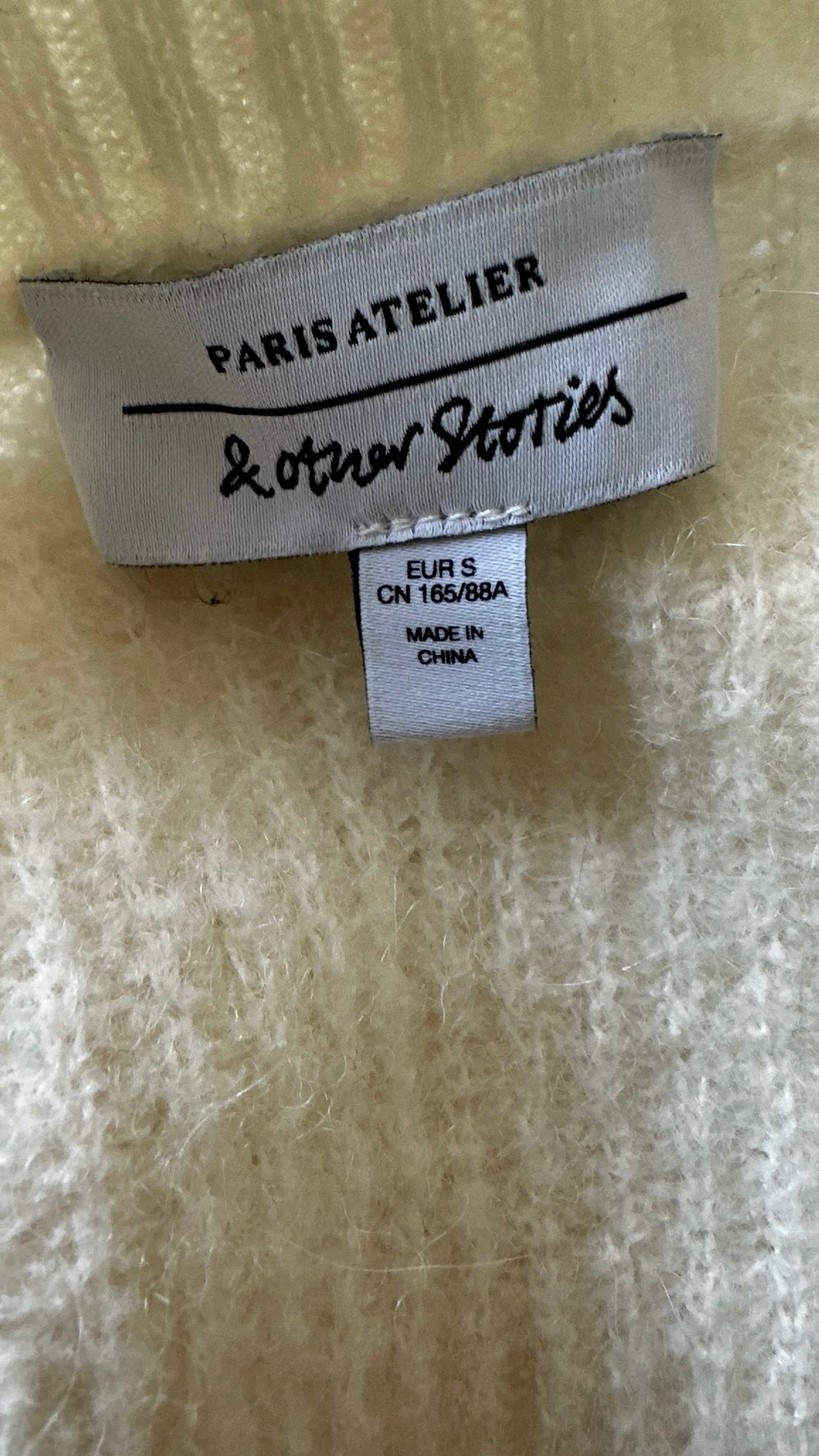 &Other stories cream sequin button alpaca wool blend cardigan small medium SM UK 8-10