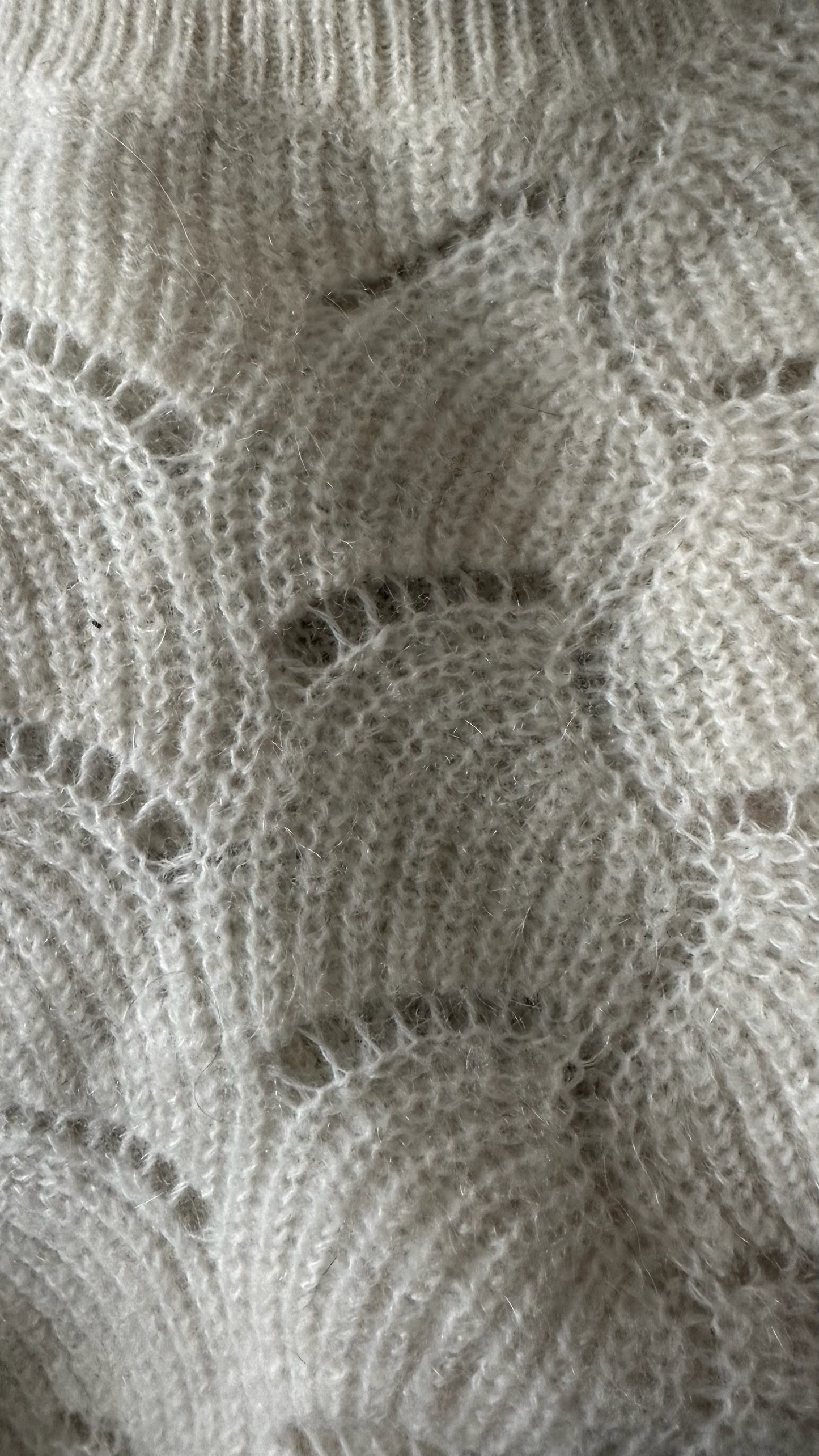 Selected femme cream alpaca blend knitted jumper large UK 12 vgc w25