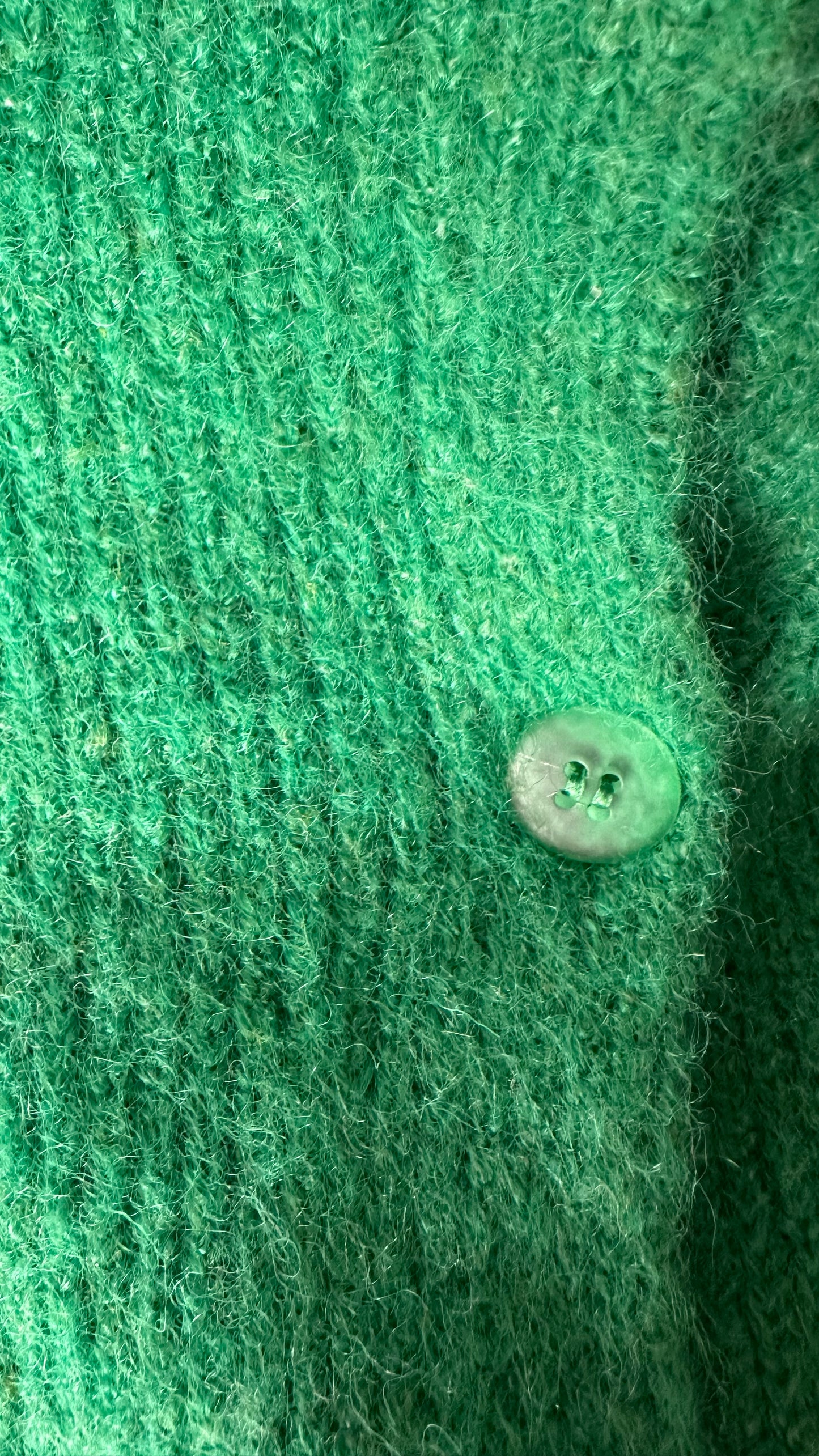 Oliver Bonas emerald green wool blend knitted cardigan jumper extra large UK 14 vgc