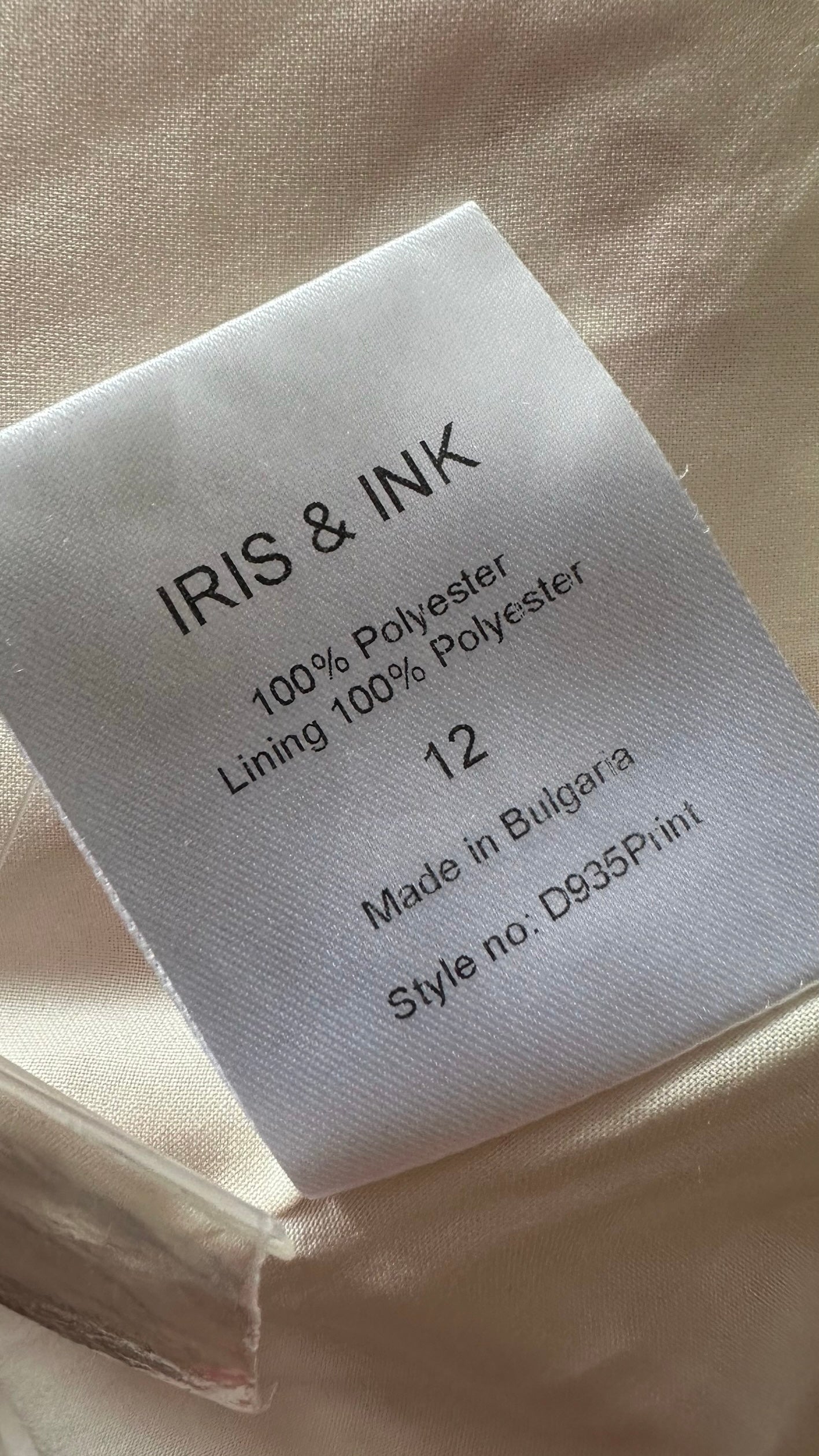 Iris & Ink @ Net-a-Porter coral apricot cream leaf print maxi dress wedding large L UK 12 vgc