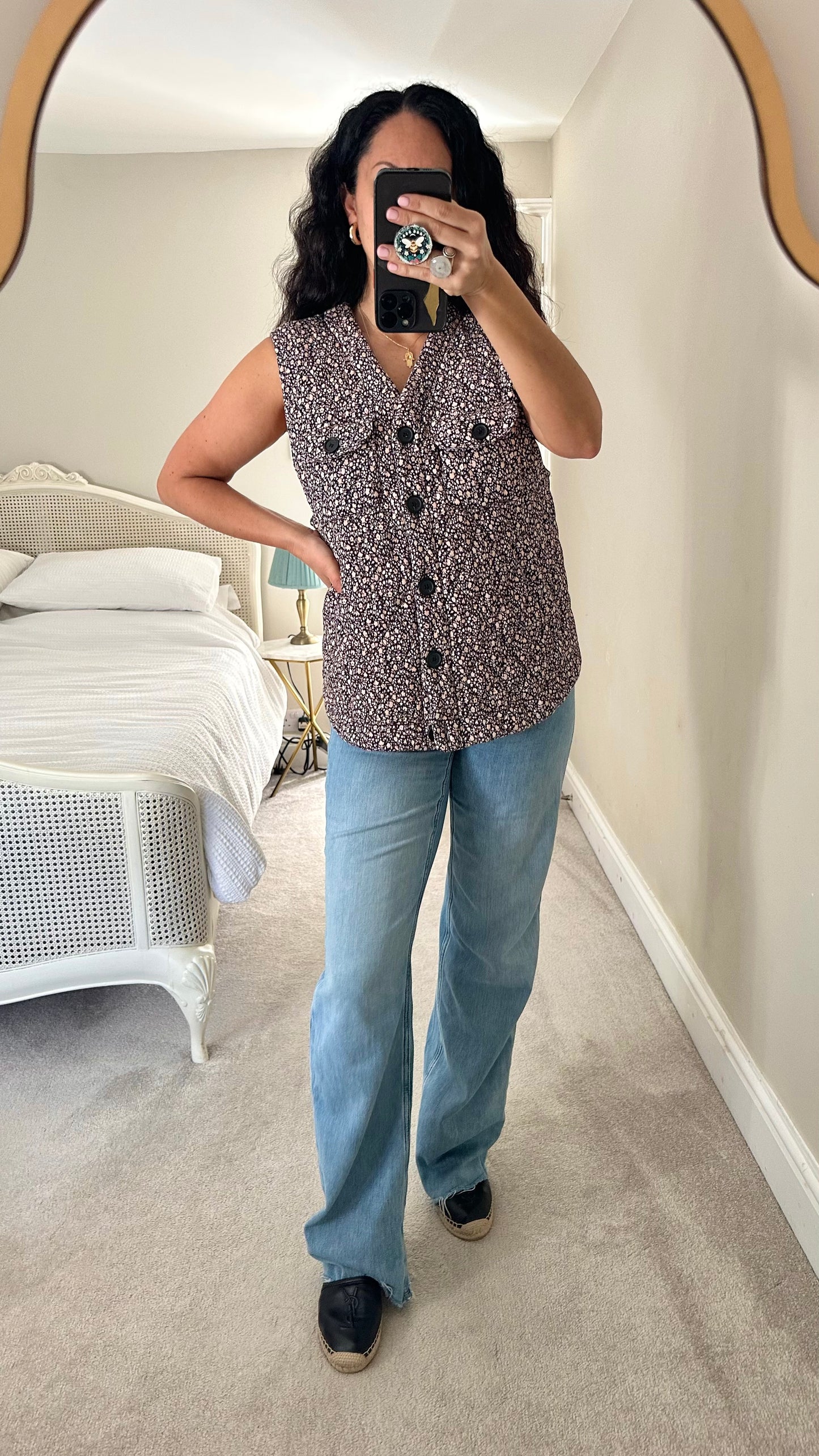 & other stories black light pink quilted waistcoat medium UK 10 12 vgc
