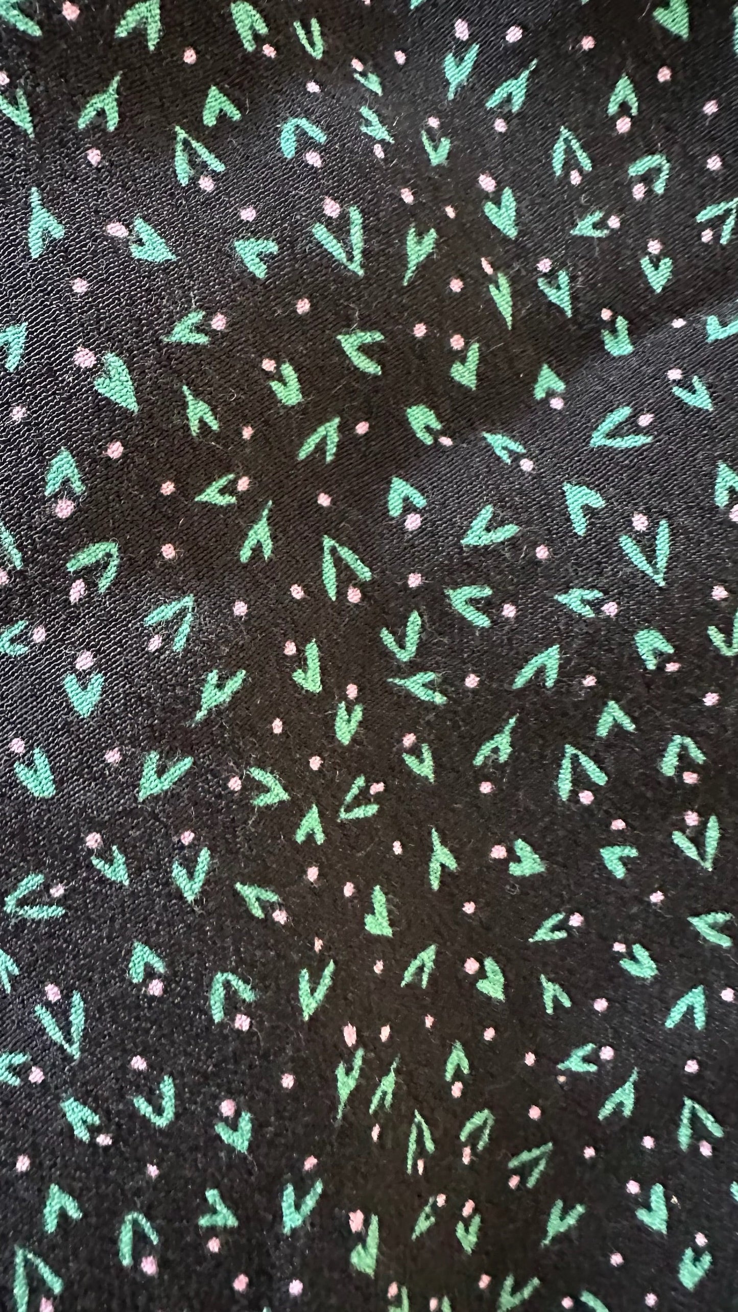 Oliver bonas black green wishbone print side split midi dress medium UK 12-14 vgc w25