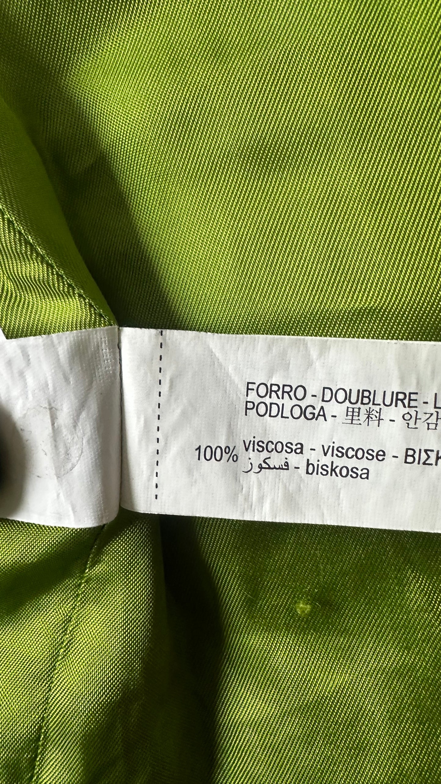 Zara pea green waistcoat top blazer small UK 8-10 vgc