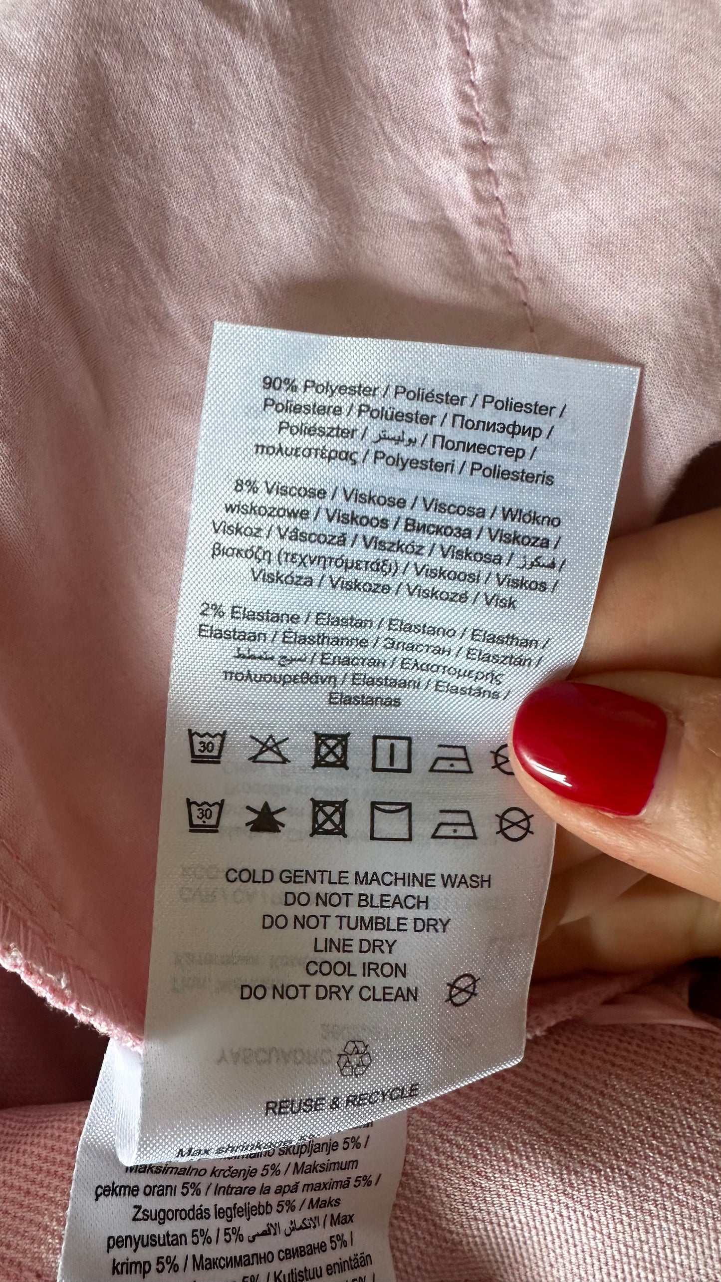 YAS rose soft pink jumpsuit boiler suit medium UK 10-12 vgc holiday