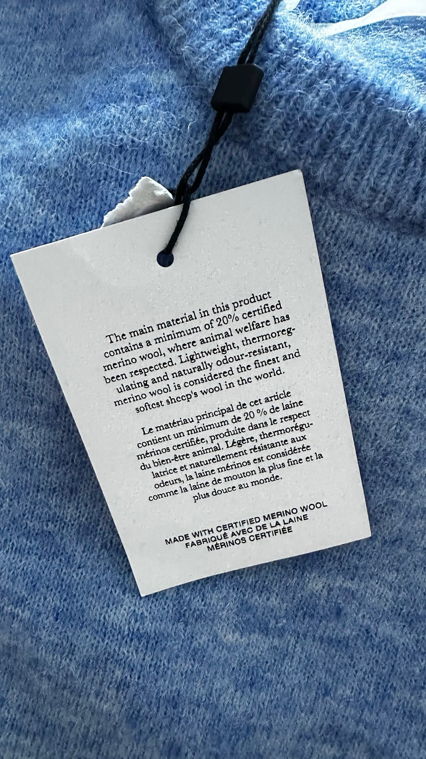 Selected femme @Anthropologie light blue merino wool blend short sleeve knitted jumper small S UK 8 NWT