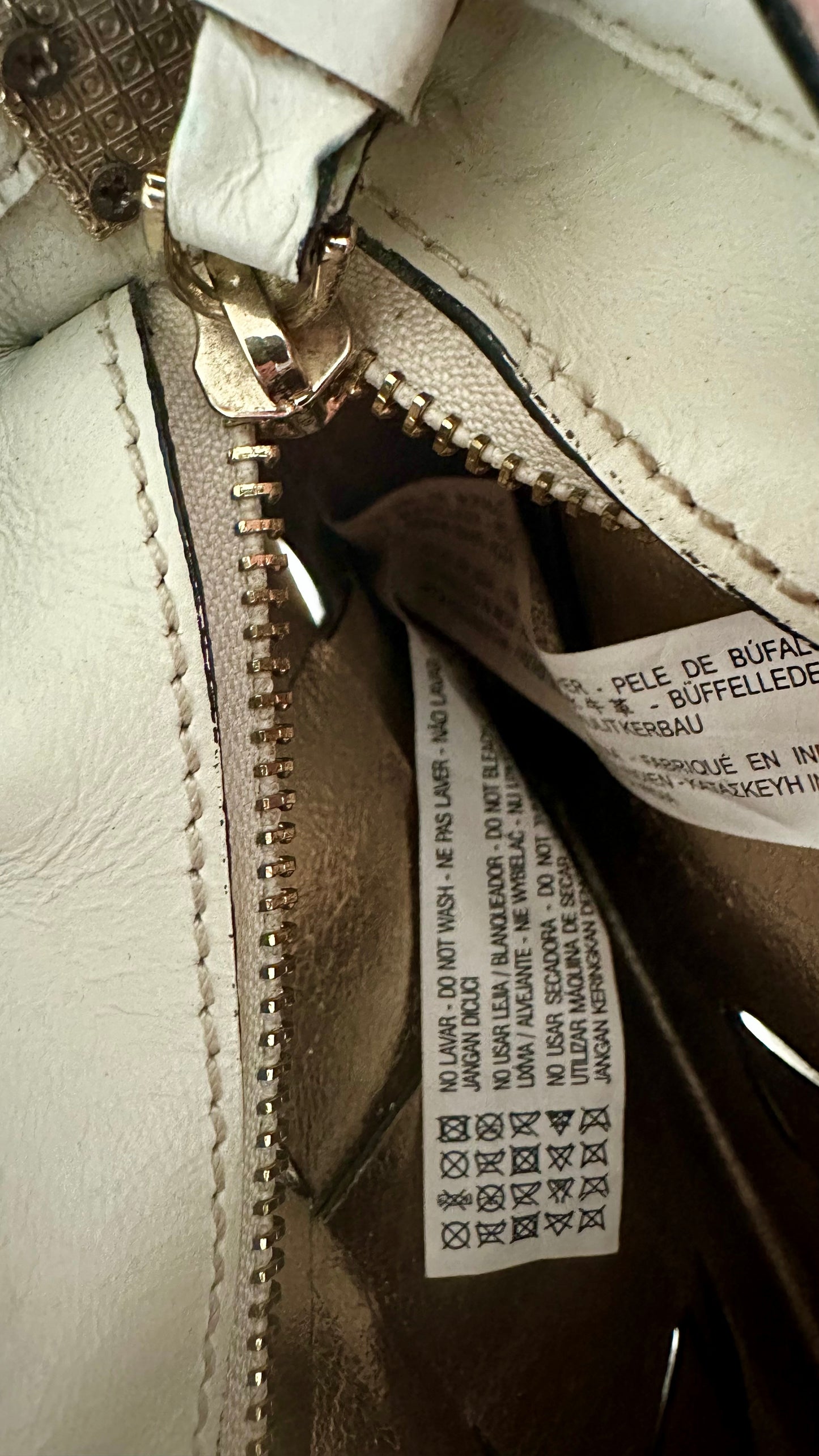 Zara cream buffalo leather woven handbag bag small vgc shoulder bag