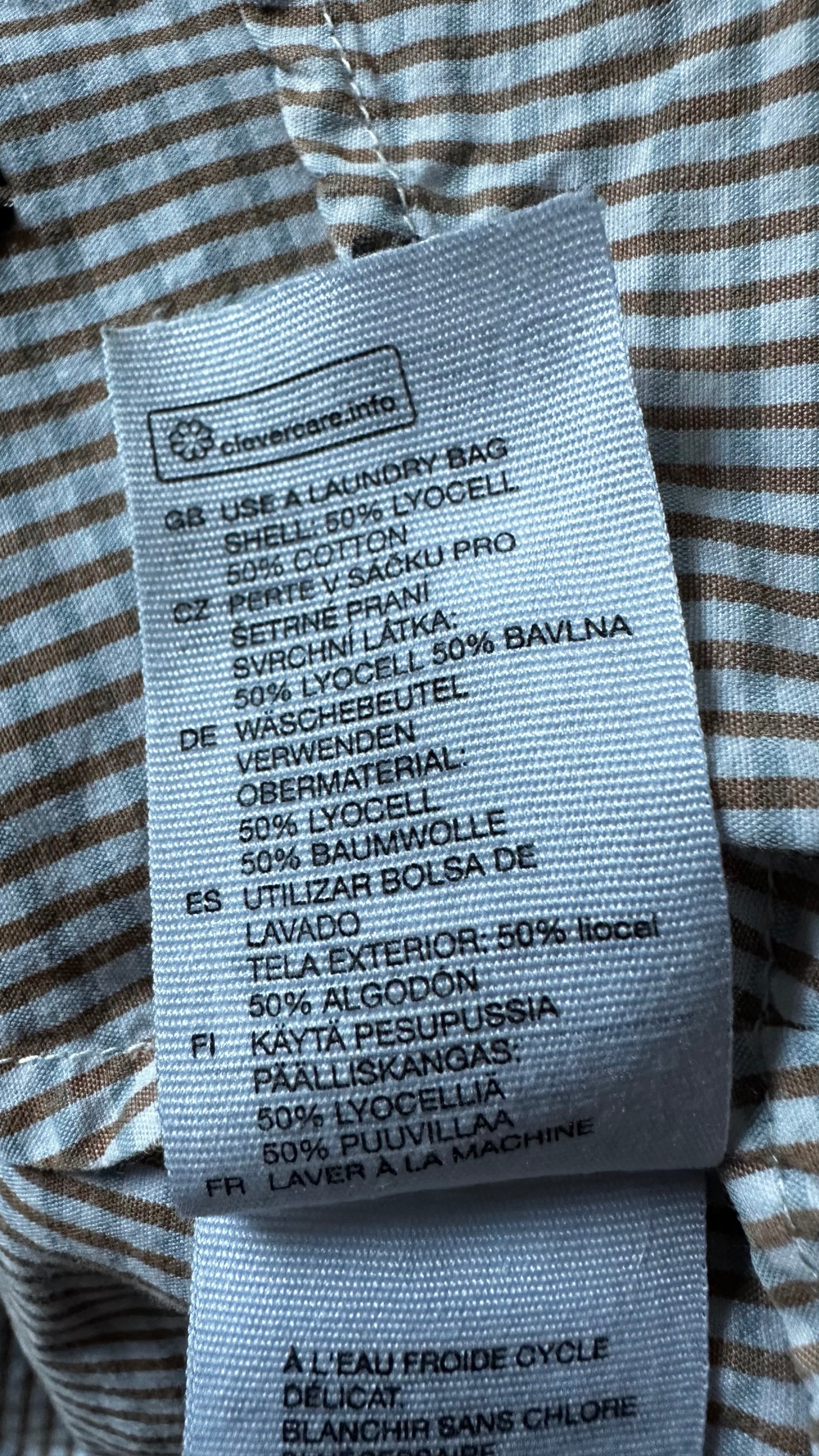 & other stories cream beige gingham check rose embroidered mini swing dress medium UK 14 vgc