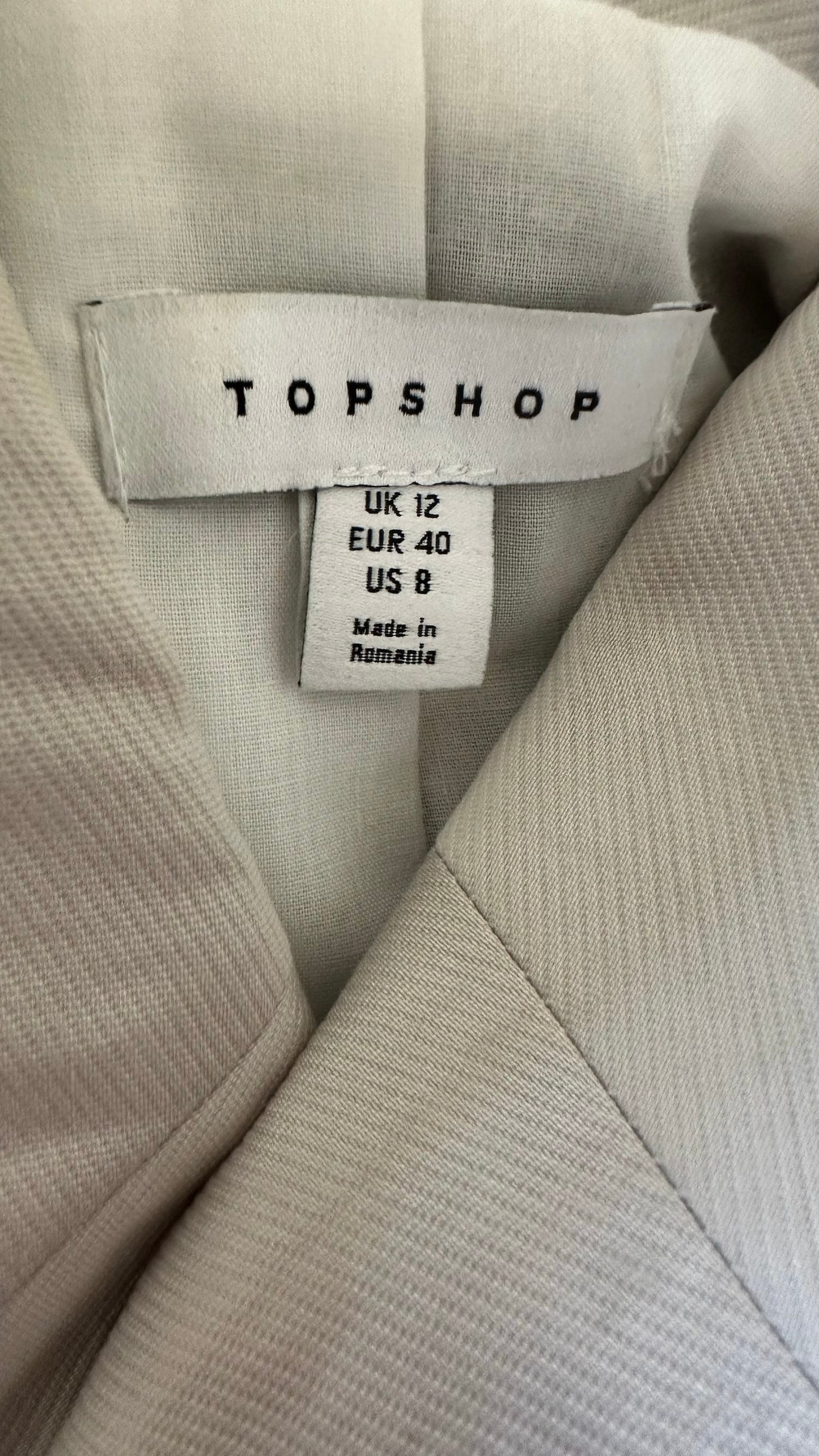 Topshop stone oversized blazer large L UK 12 excellent condition