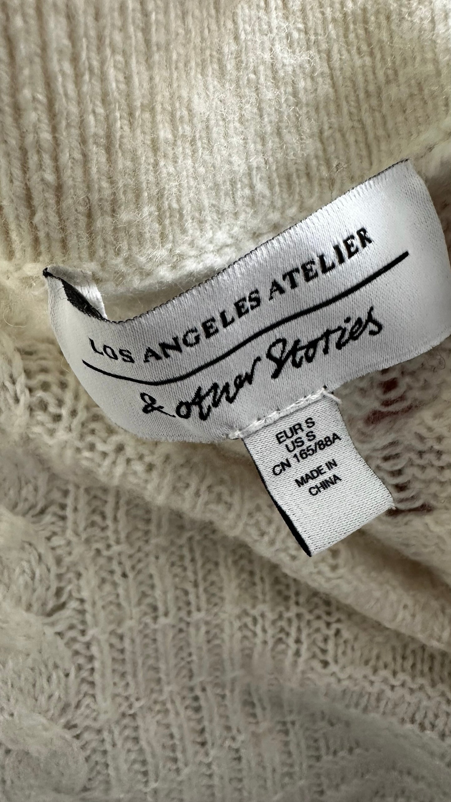 &Other stories cream white crochet knit cardigan small medium SM UK 8-10 excellent used condition