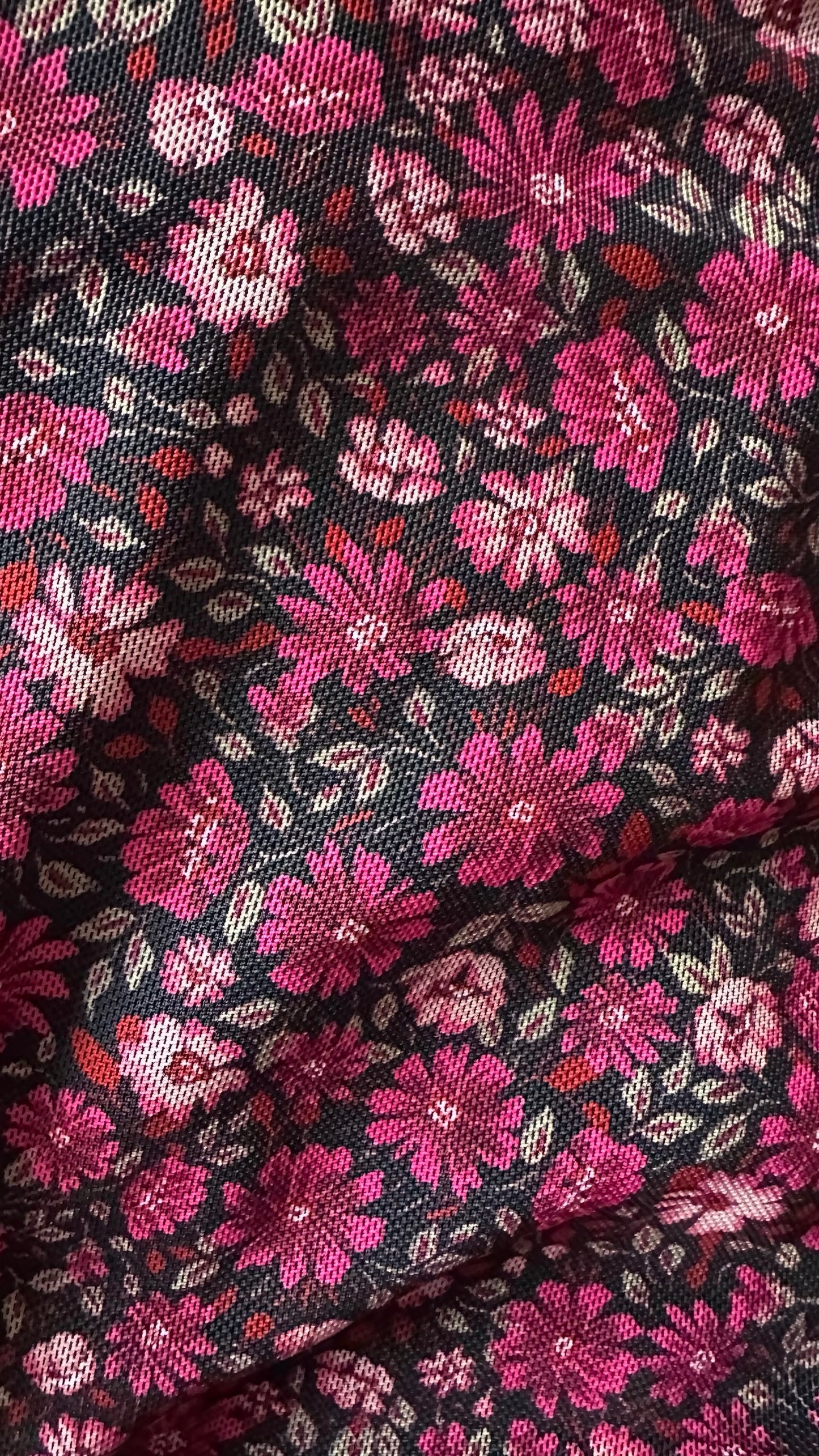 Forever new berry pink purple floral mesh long sleeve event midi maxi dress large UK 12