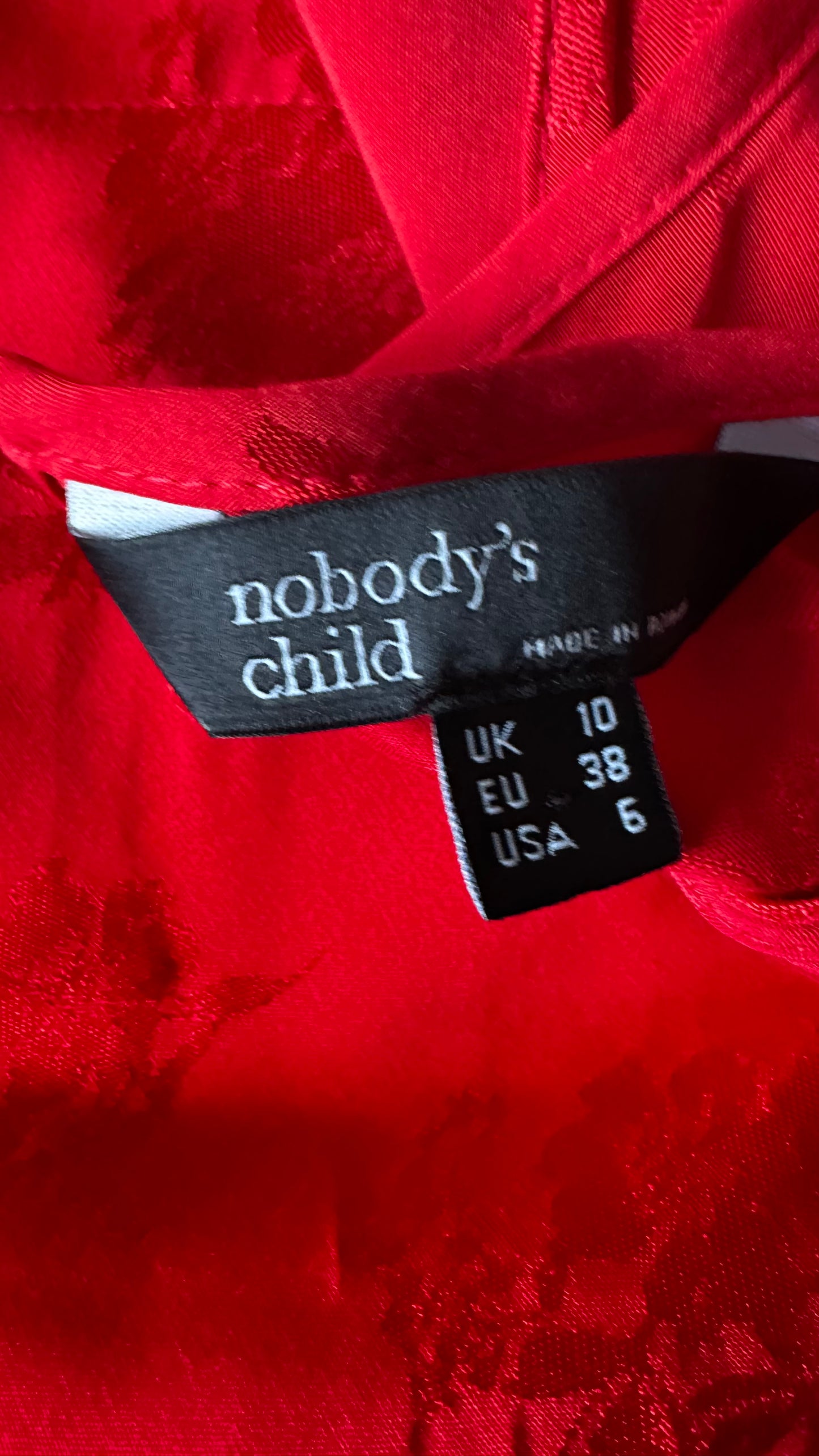 Nobody’s Child bright red midi long event dress medium UK 10 vgc