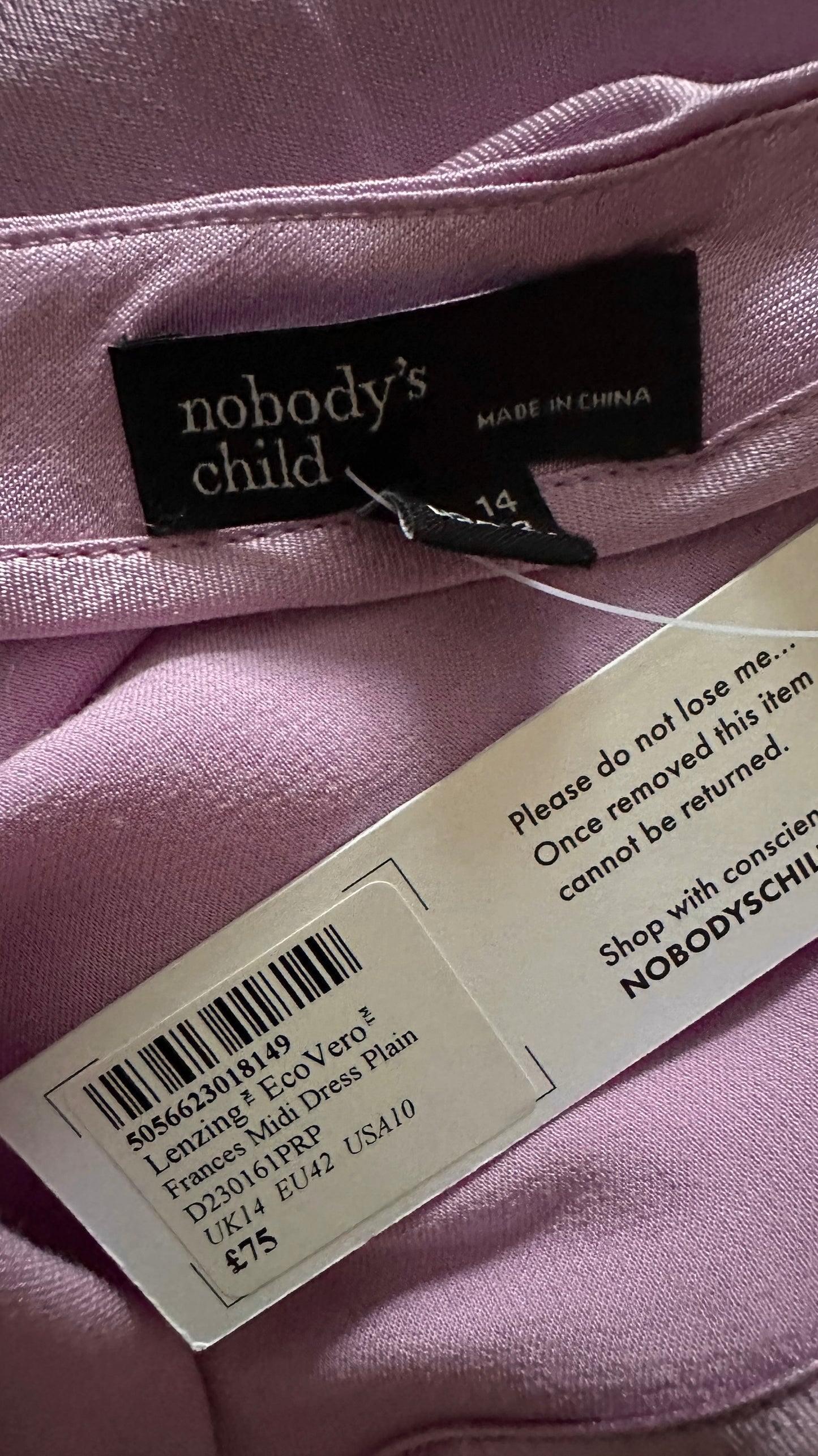 Nobody’s child lilac cowl neck satin maxi dress wedding guest event extra large XL UK 14 vgc midi