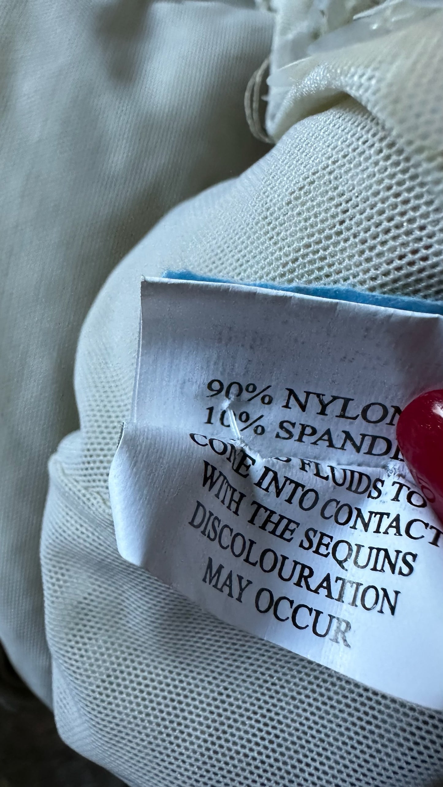 Frank usher vintage iridescent sequin cream multicolour party event top UK 14 vgc XMS25