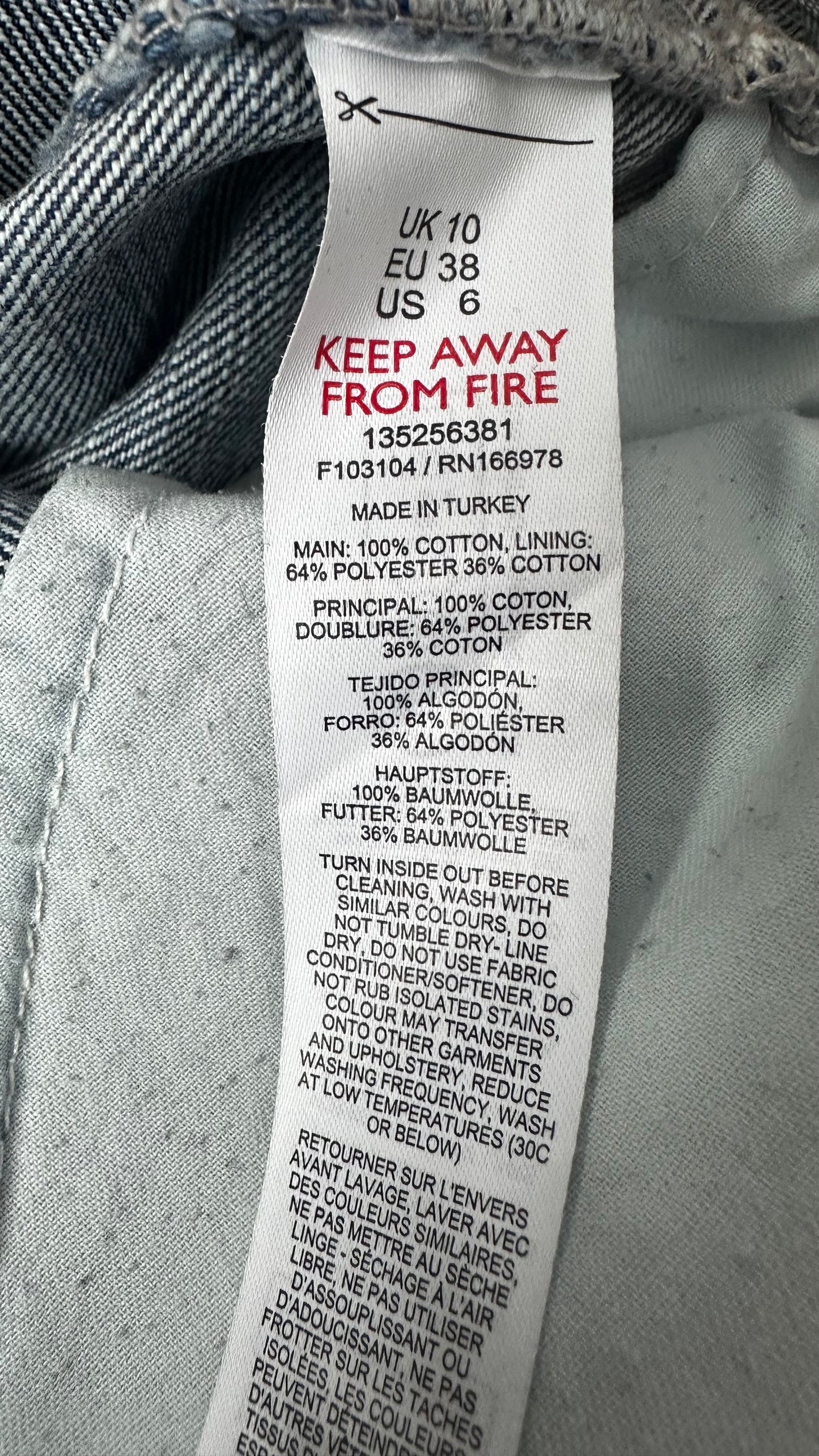 Topshop navy blue denim jeans dungarees playsuit jumpsuit small UK 10 vgc