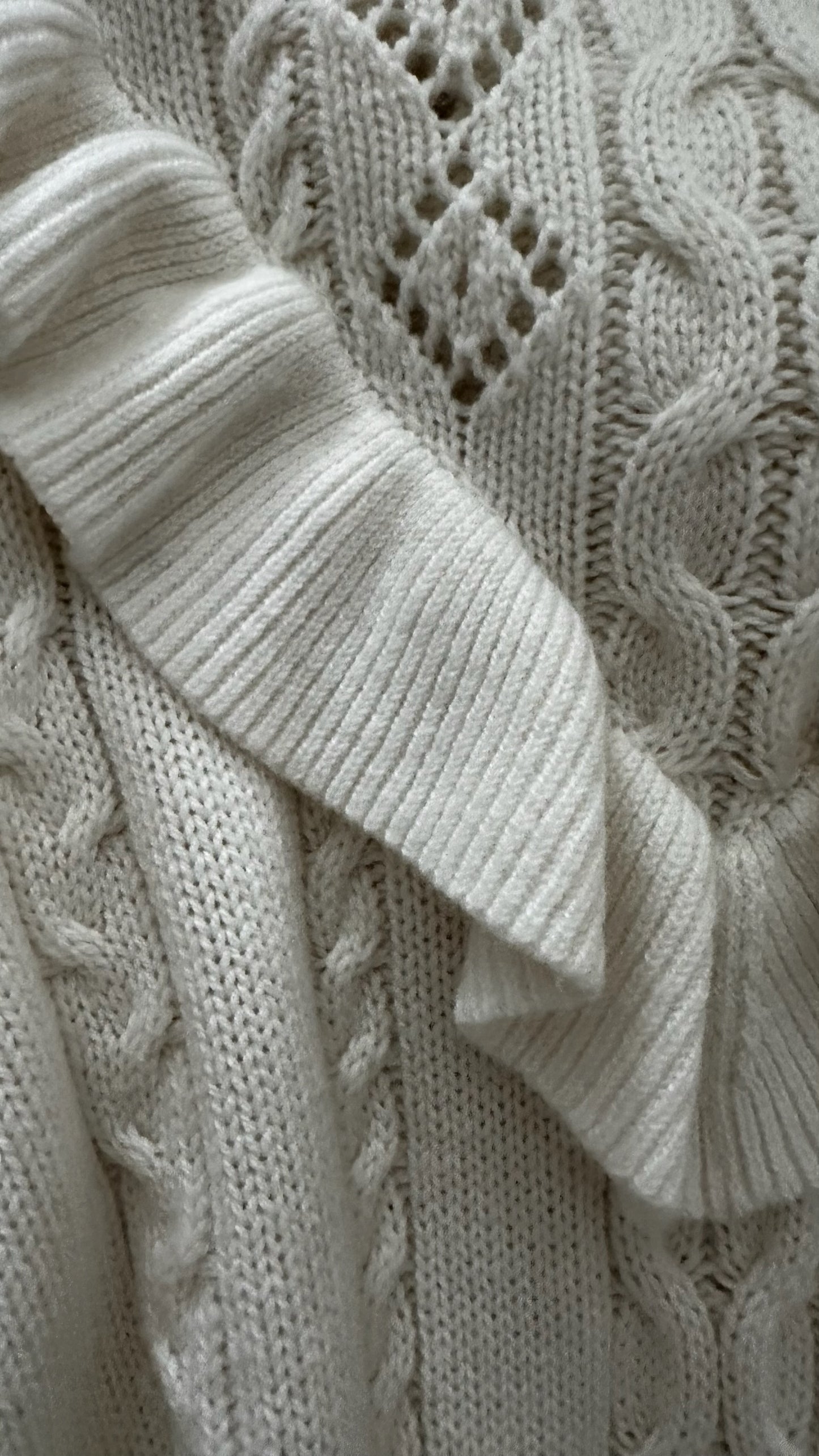 & other stories cream cable knit jumper dress large UK 12 vgc