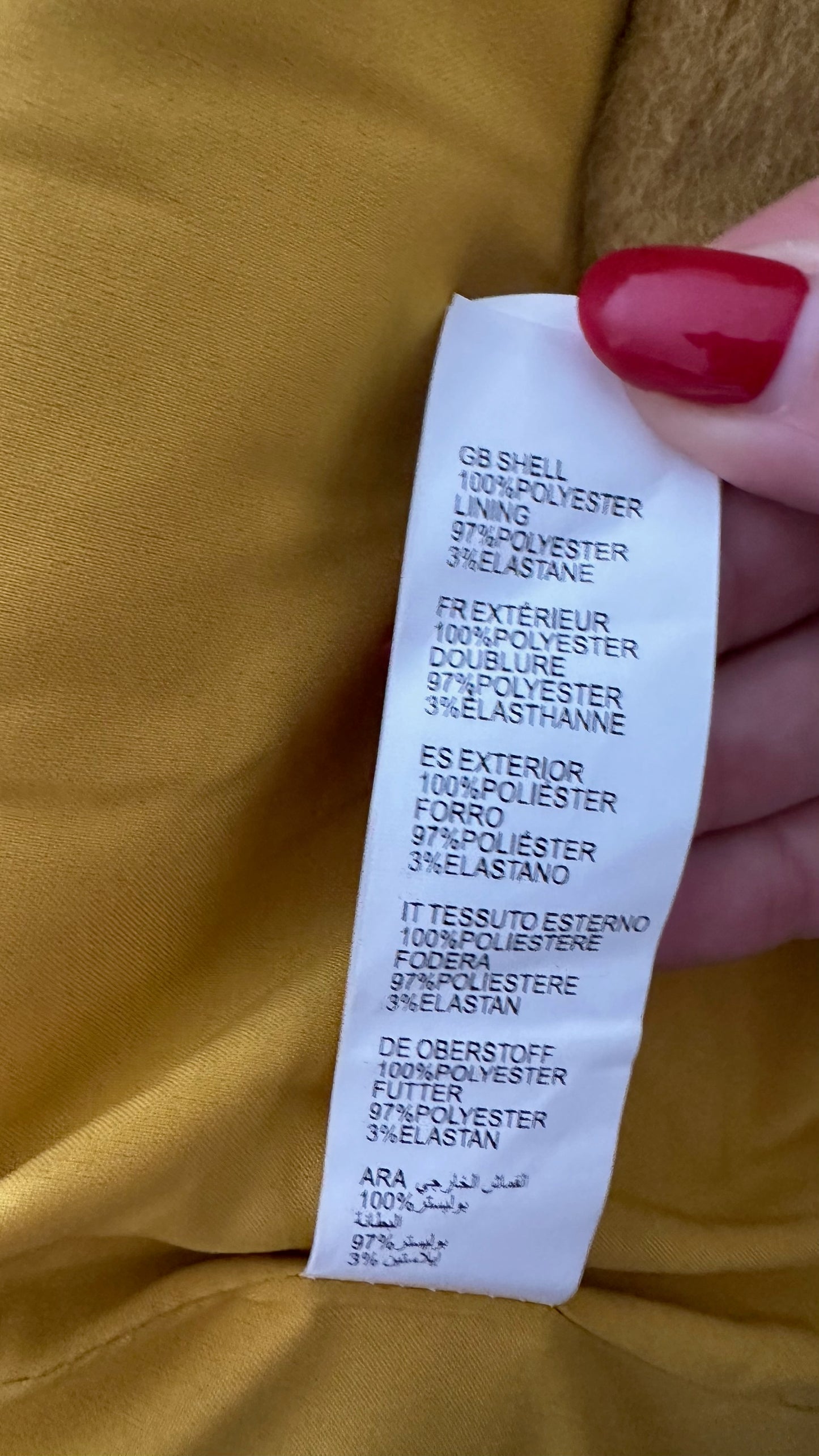 Yumi mustard orange yellow coat large UK 12-14 vgc
