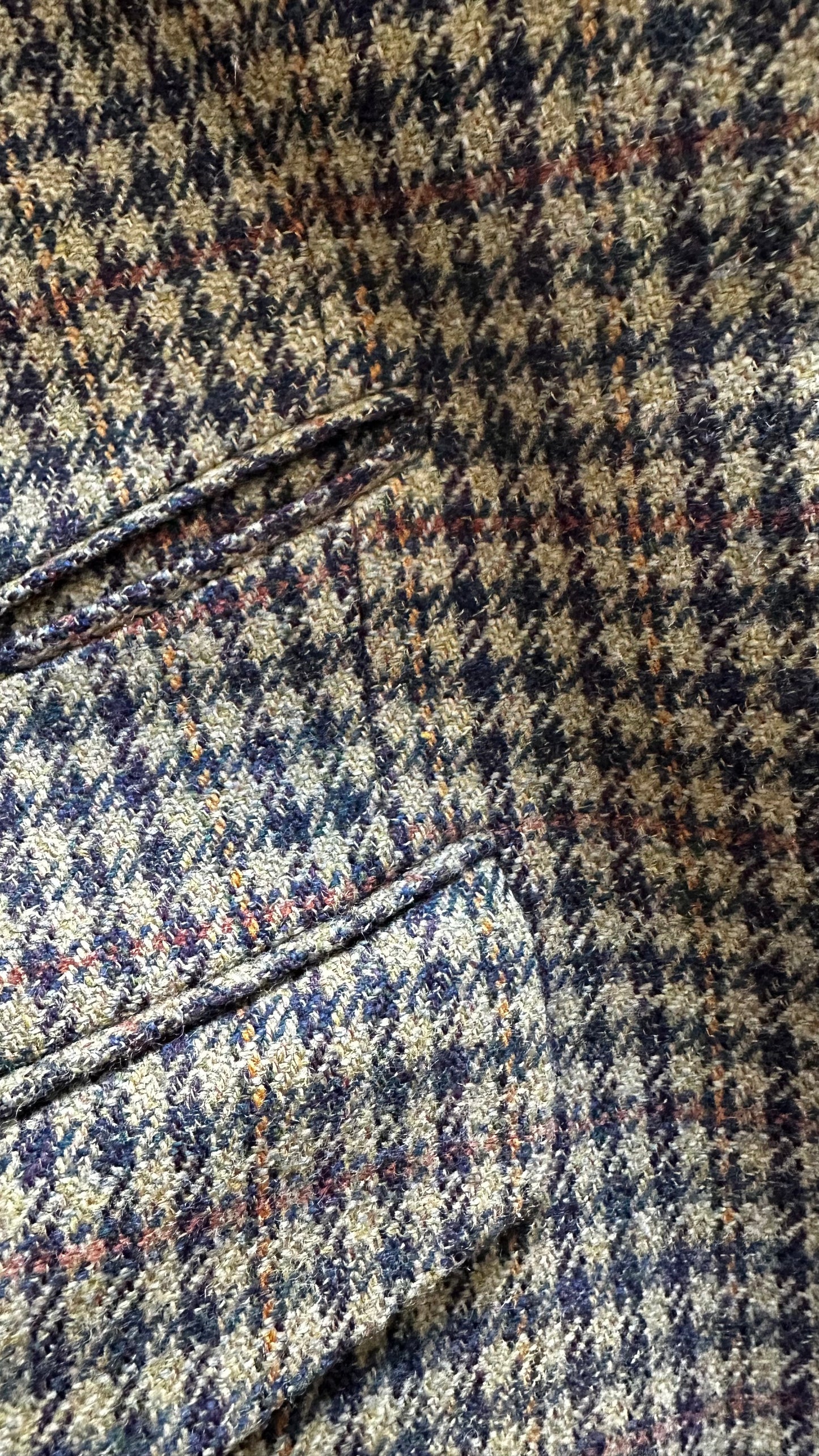 Aquascutum vintage beige brown gingham check blazer jacket small medium 100% wool vgc UK 8-10
