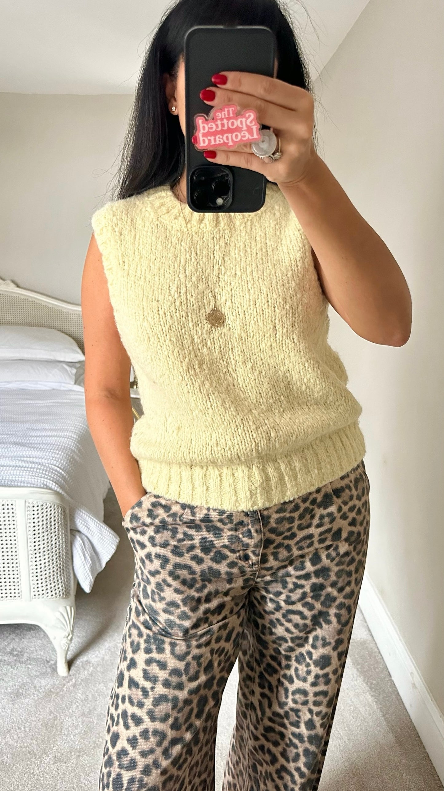 & other stories lemon yellow alpaca blend knitted tabard large UK 12-14 vgc