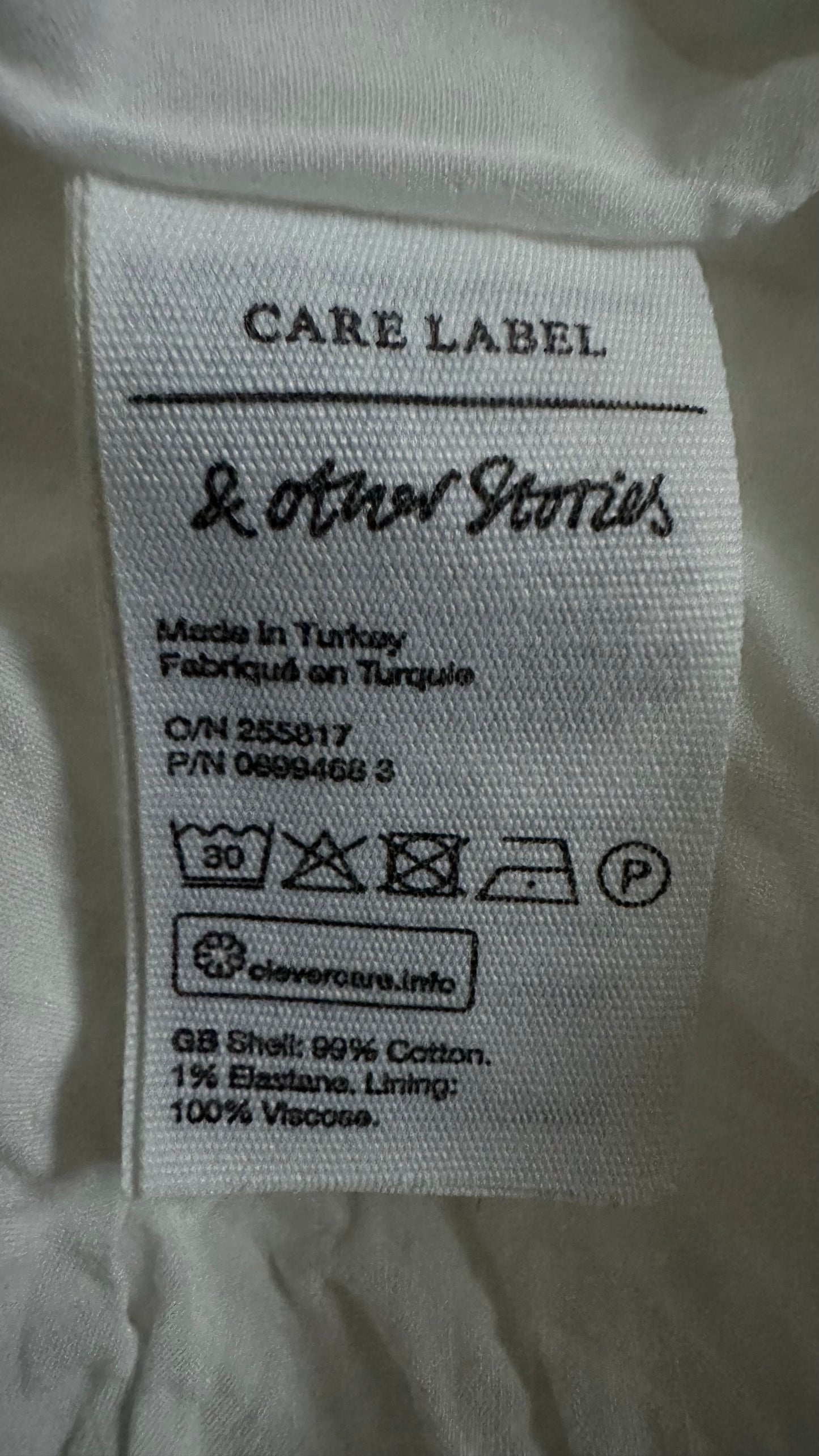 & other stories white crinkle tiered maxi dress extra large UK 12 14 vgc