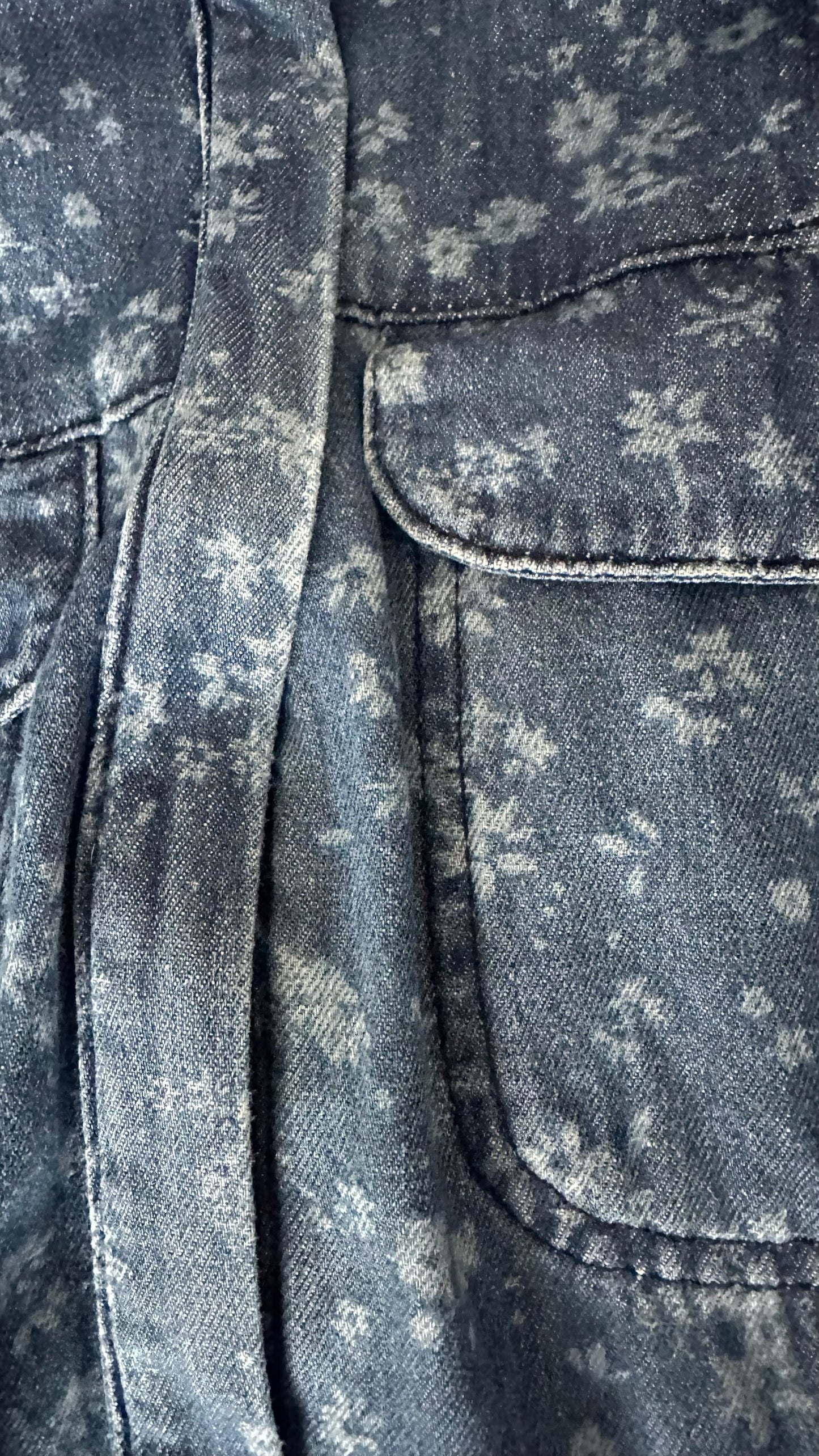 & other stories blue denim floral jumpsuit boiler suit playsuit extra large UK 14 vgc w25